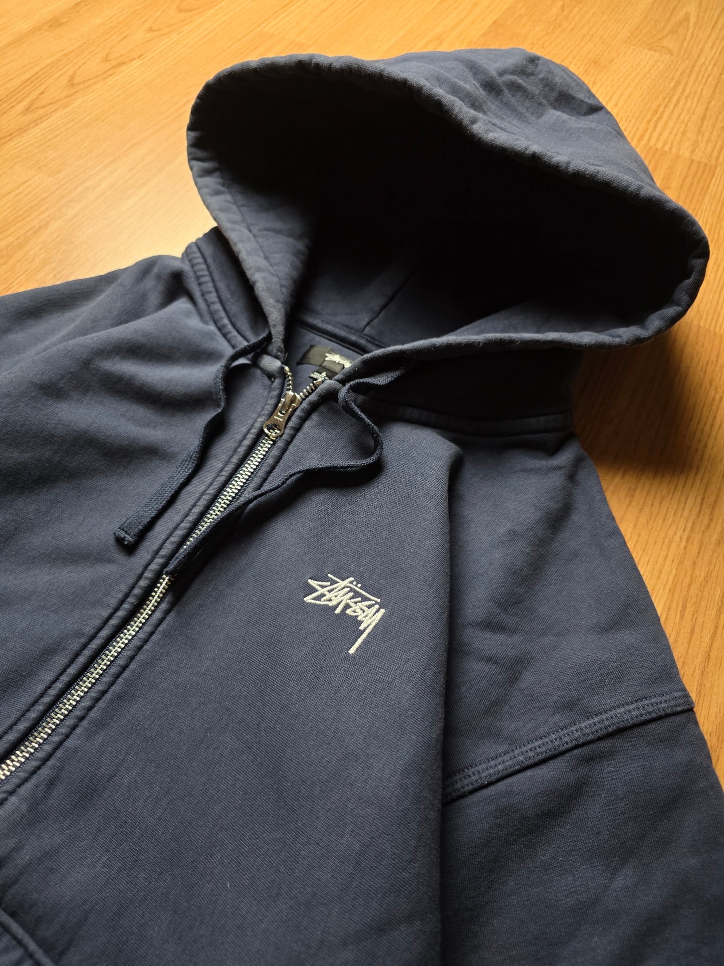 Stussy Stock Logo Zip Hoodie (L)