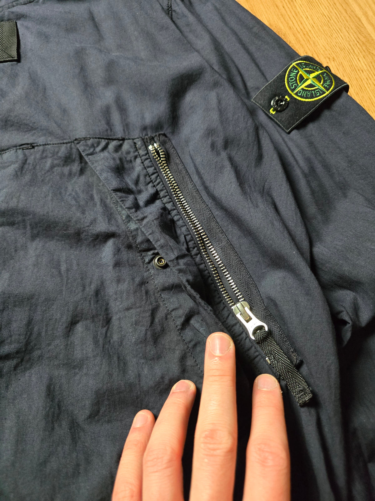 Stone Island Lightweight Mussola Gommata Hooded Bomber Jacket (M)