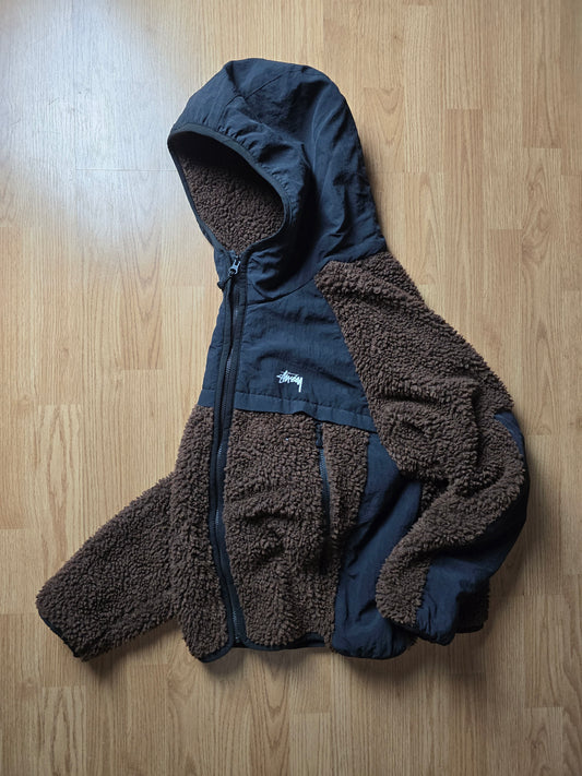 Stussy Sherpa Panelled Hooded Jacket (M)