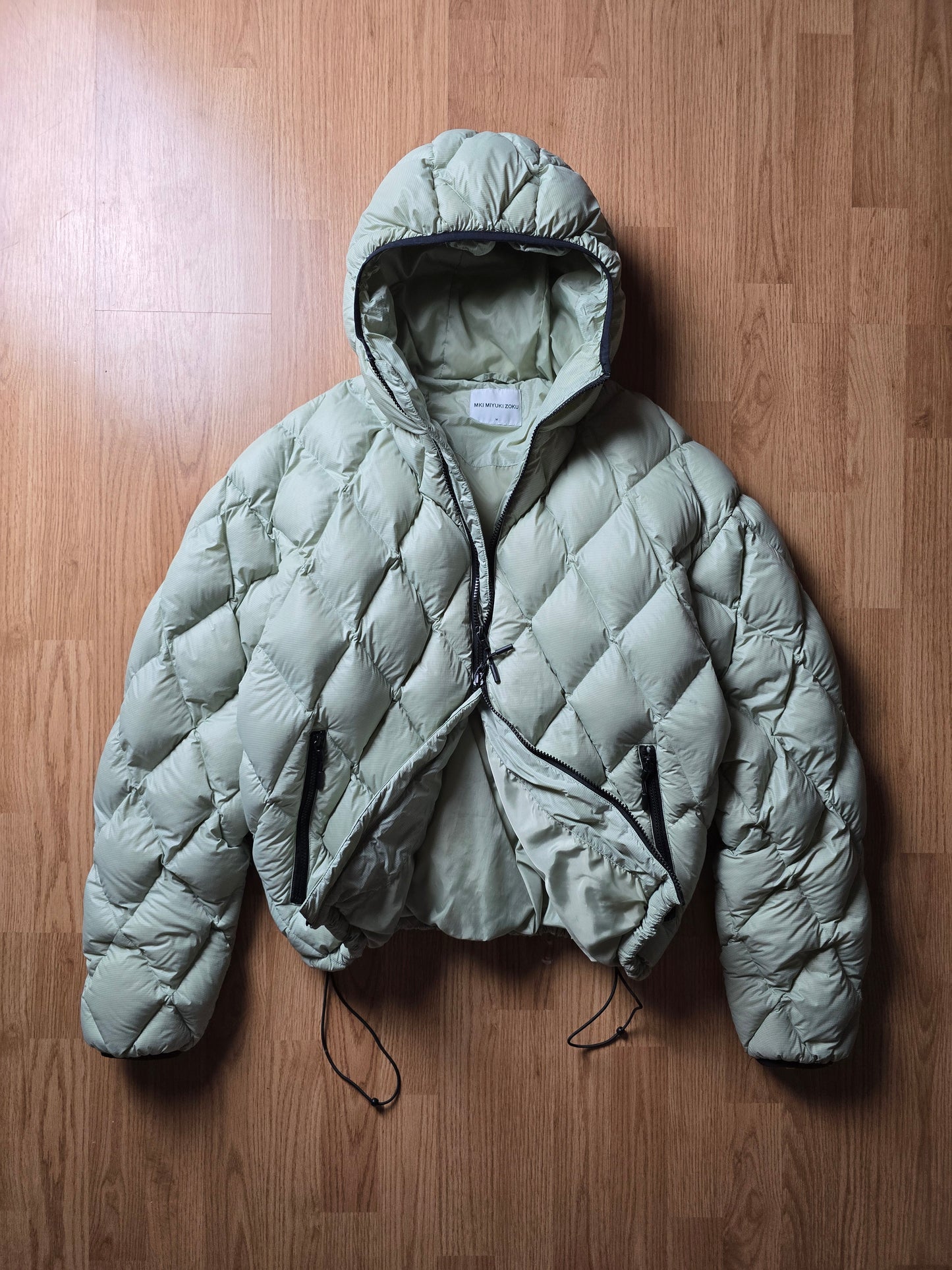 MKI Miyuki Zoku Diamond Shell-Down Hooded Bubble Puffer Jacket (M/L)