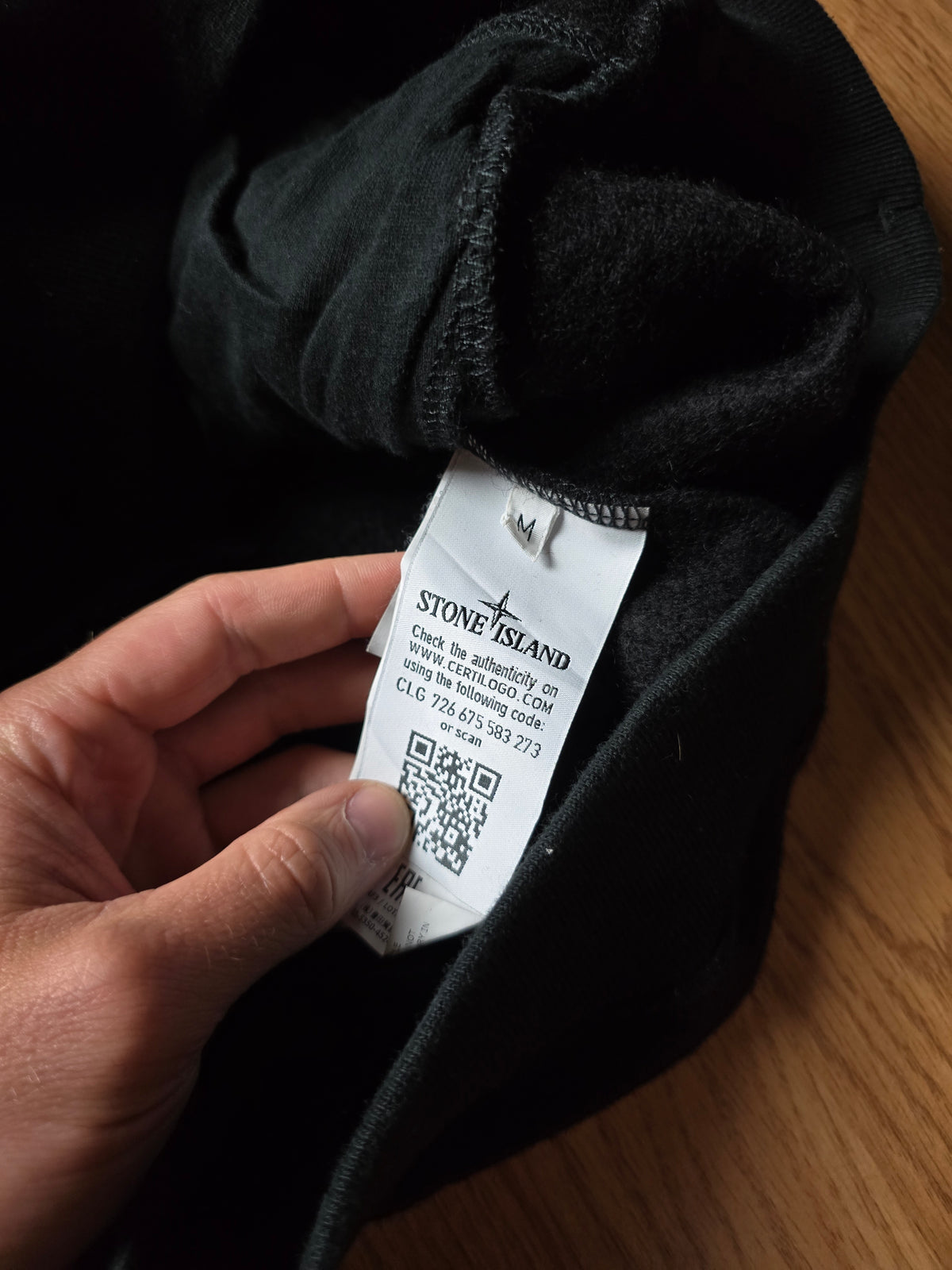 Stone Island Ghost Piece Wool Jersey Sweatshirt (S)