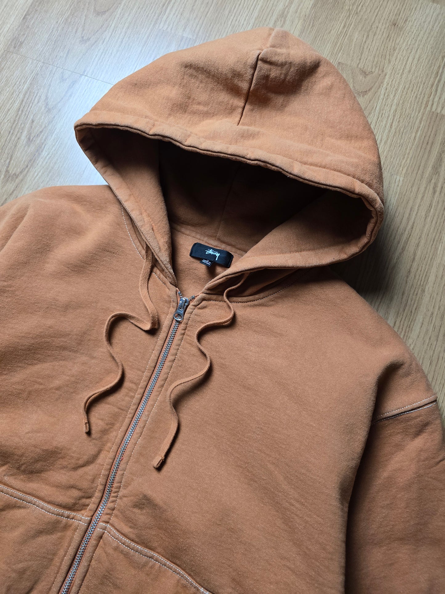 Stussy 'Double Face Label Zip' Heavyweight Hoodie (L)