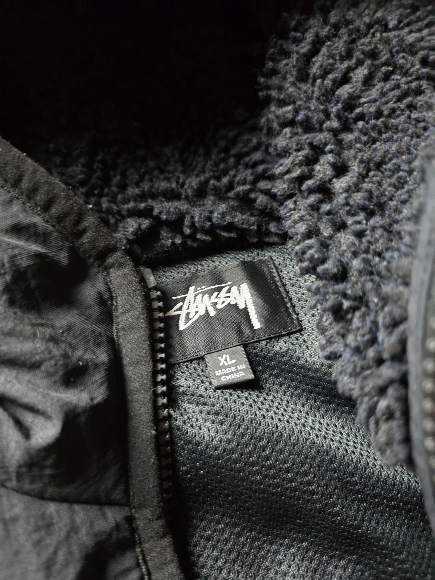 Stussy Sherpa Panelled Hooded Jacket (L)