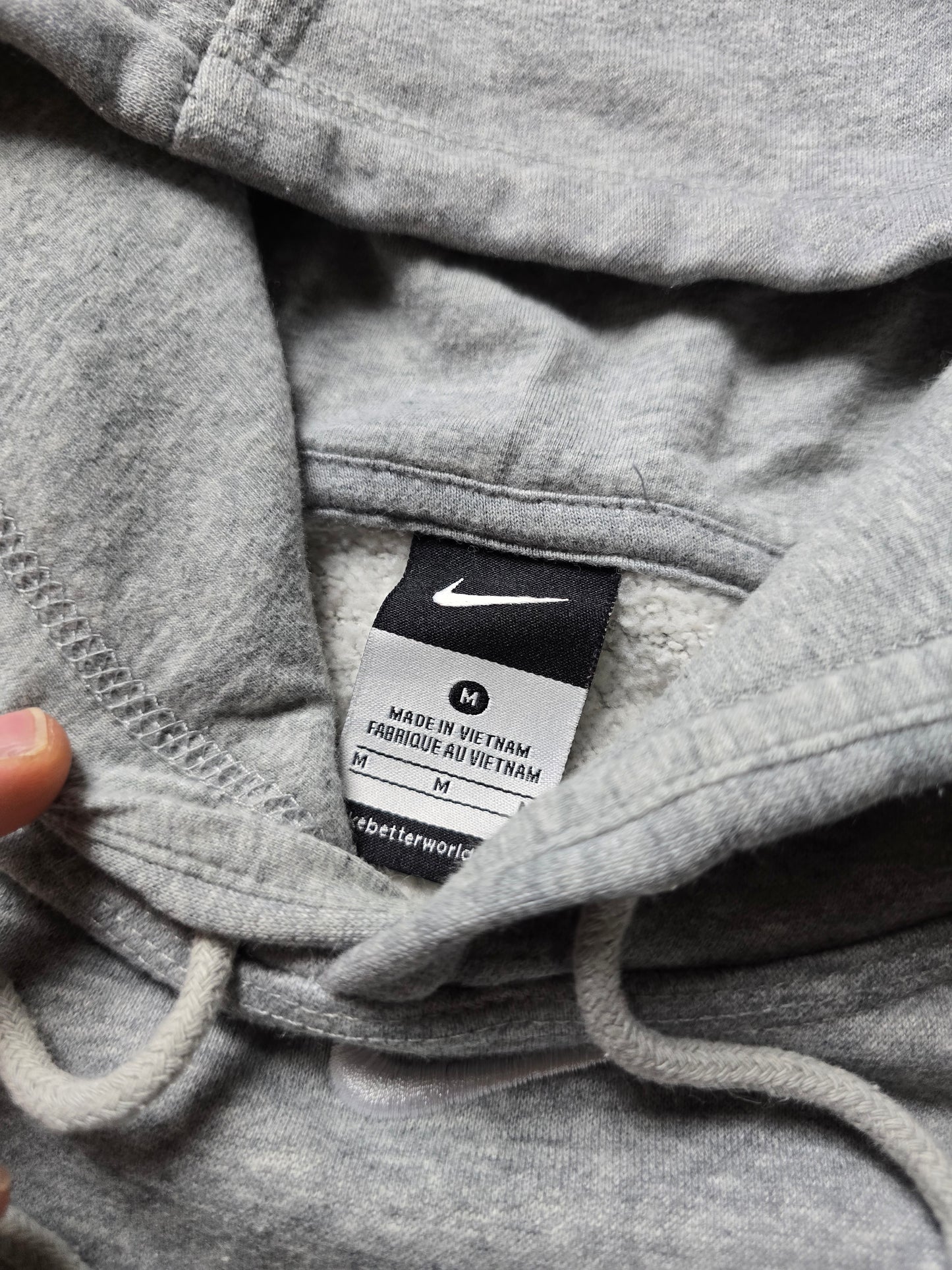 00s Nike Centre Swoosh Embroidered Hoodie (M)