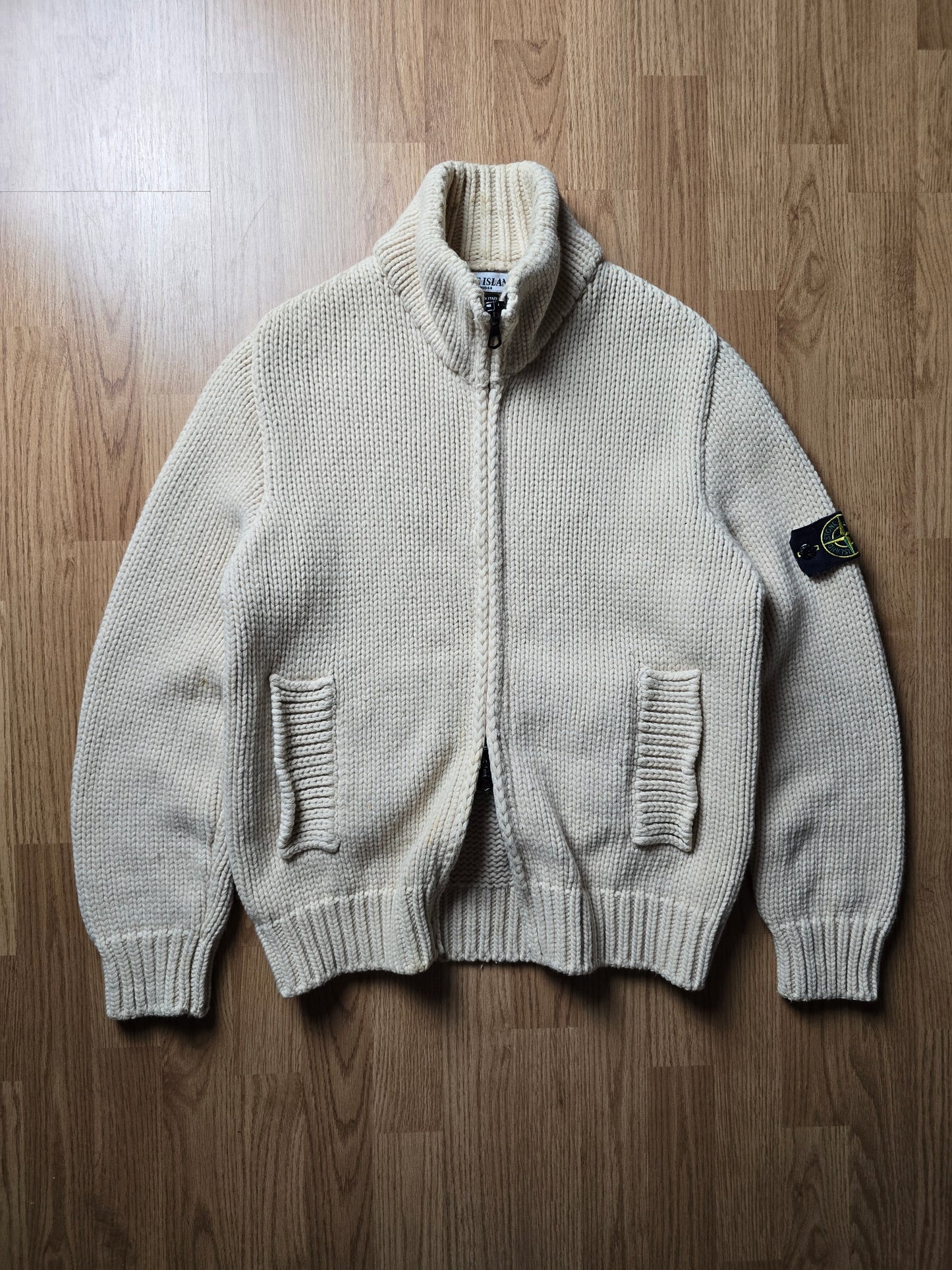 Stone Island AW03 Heavyweight Wool Zip Knitted Jumper (S/M)
