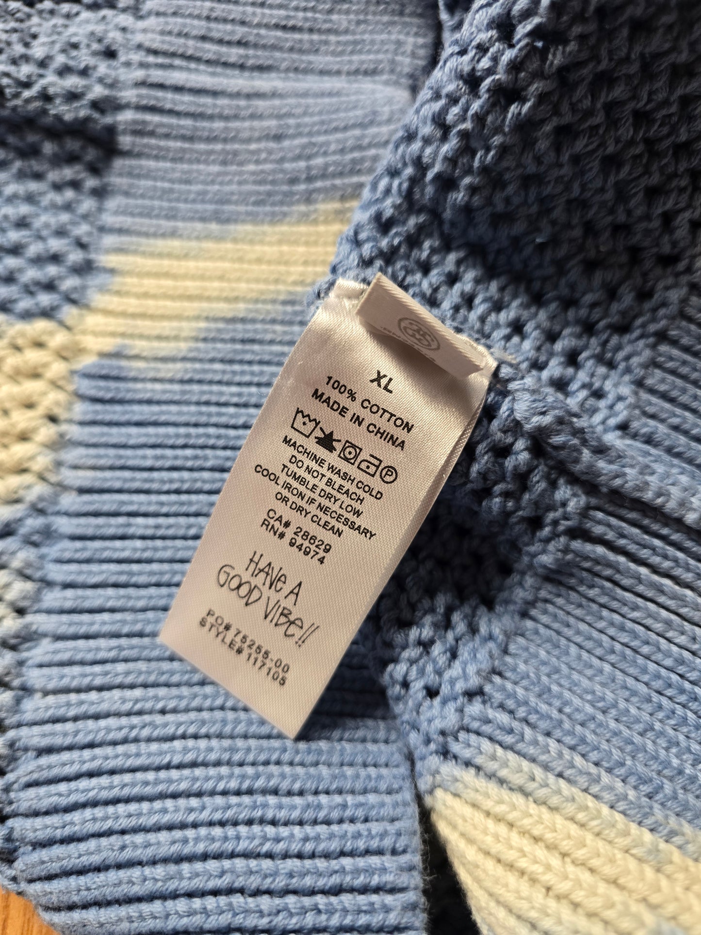 Stussy Pigment Dyed Loose Gauge Knit Sweater (L/XL)