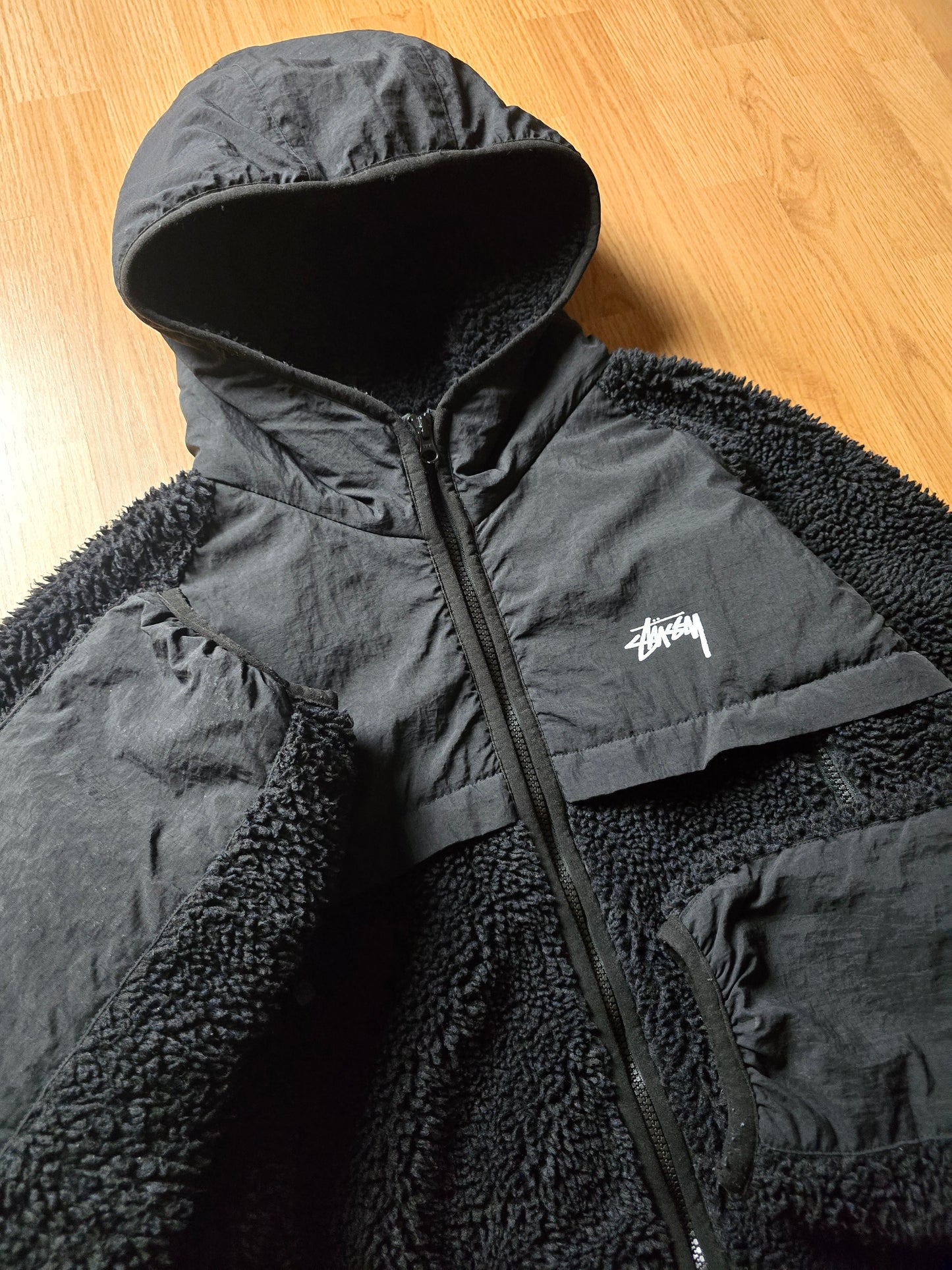 Stussy Sherpa Panelled Hooded Jacket (L)
