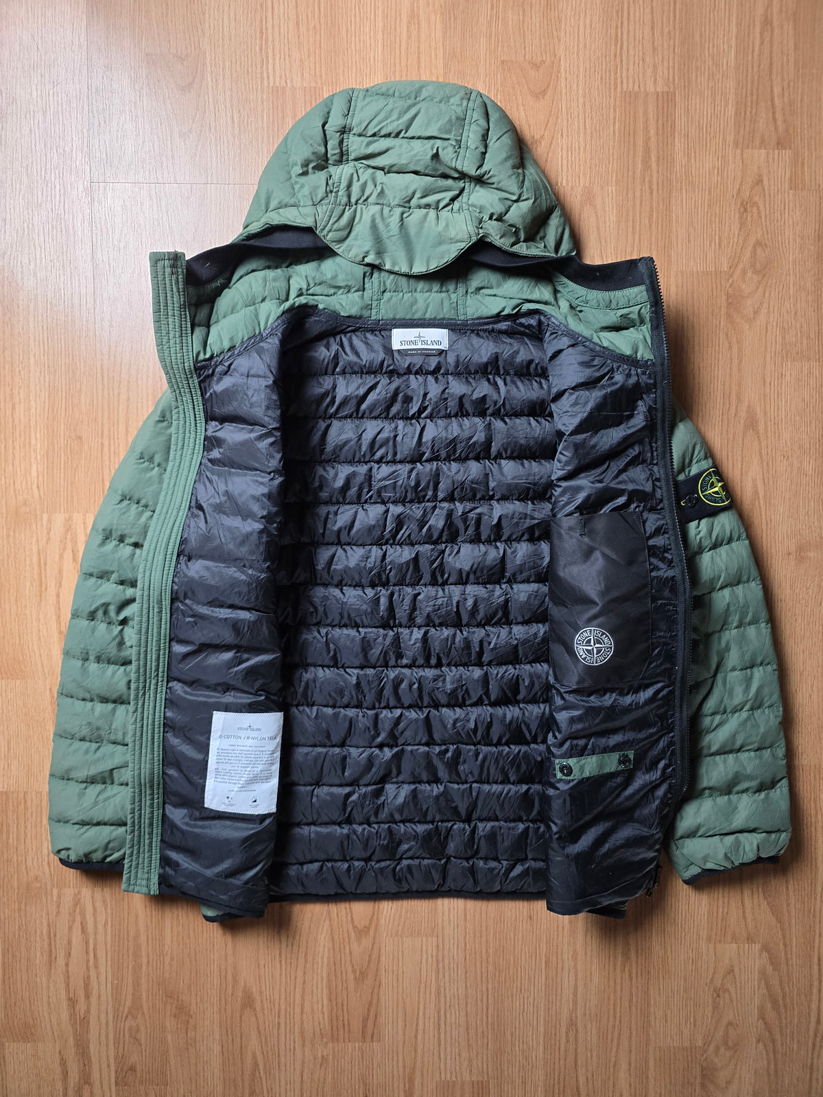 Stone Island O-Cotton / R-Nylon Tela Down Puffer Jacket (L)
