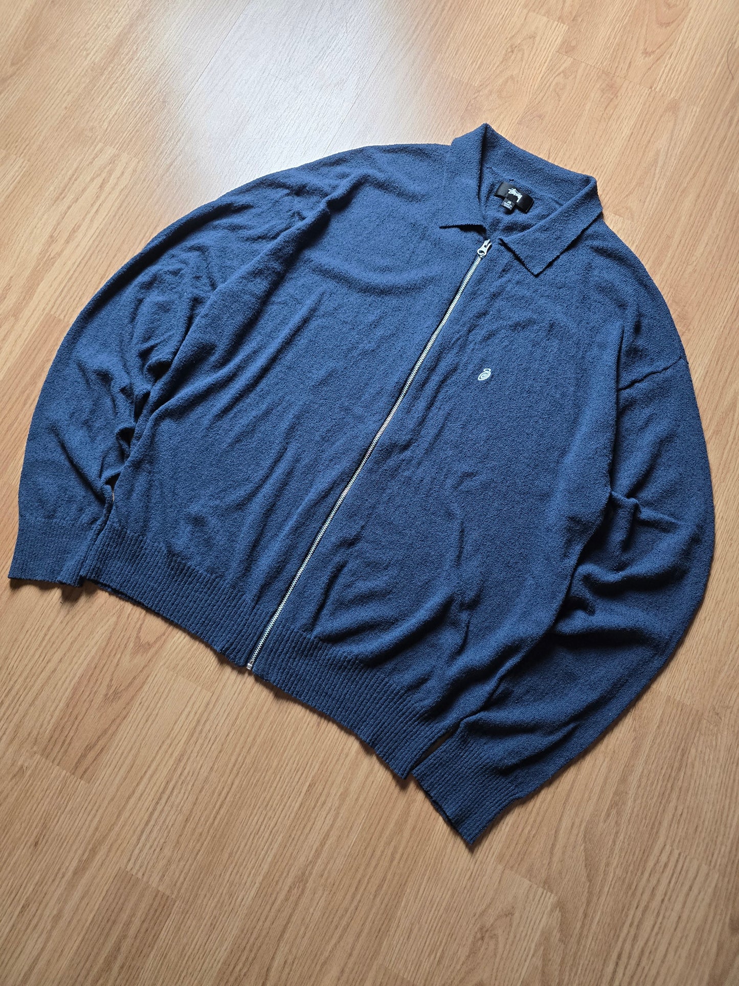 Stussy Lightweight Long Sleeve Zip Polo (M)