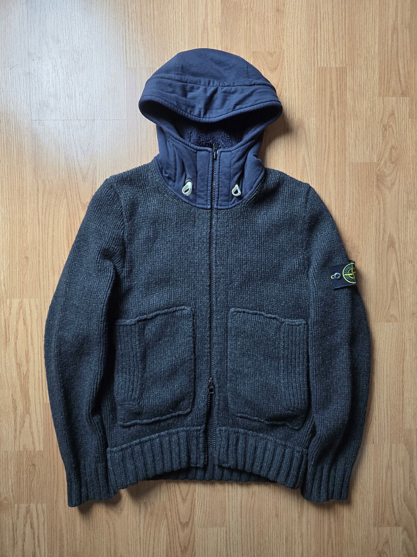 Stone Island AW11 Heavyweight Wool Knit Zip Hoodie (M)