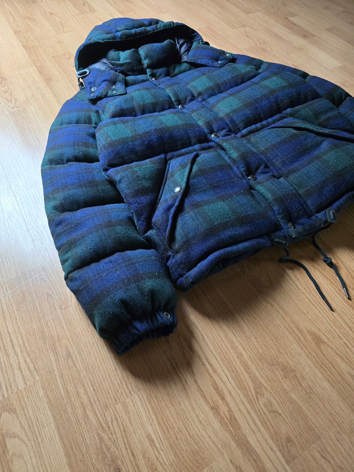 Ralph Lauren Wool Plaid Heavyweight Down Puffer Jacket (M/L)