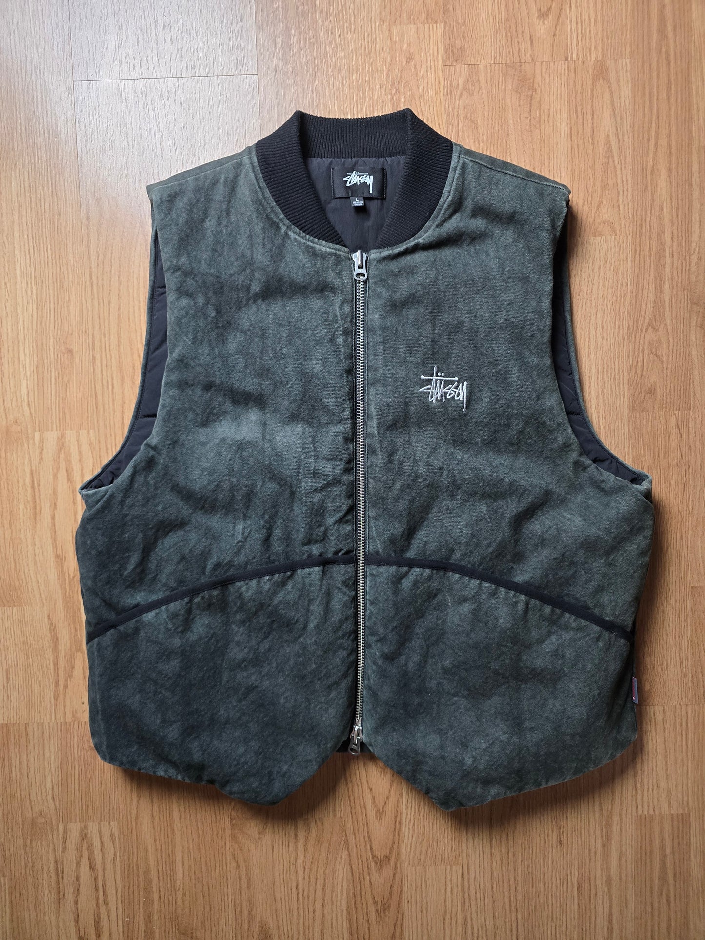 Stussy Primaloft Washed Canvas Gilet/Vest (L)