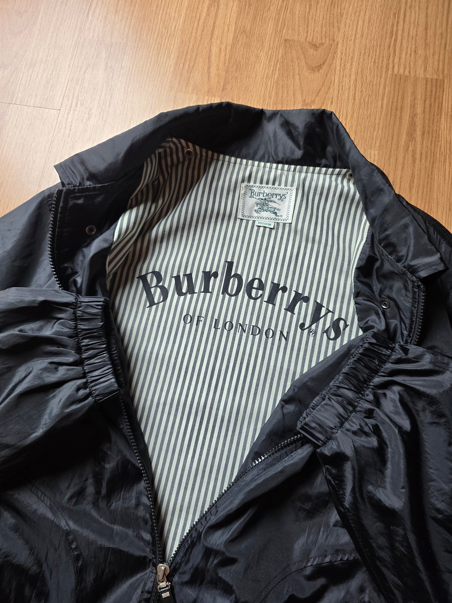 90s Burberry Nylon Harrington Jacket (L)