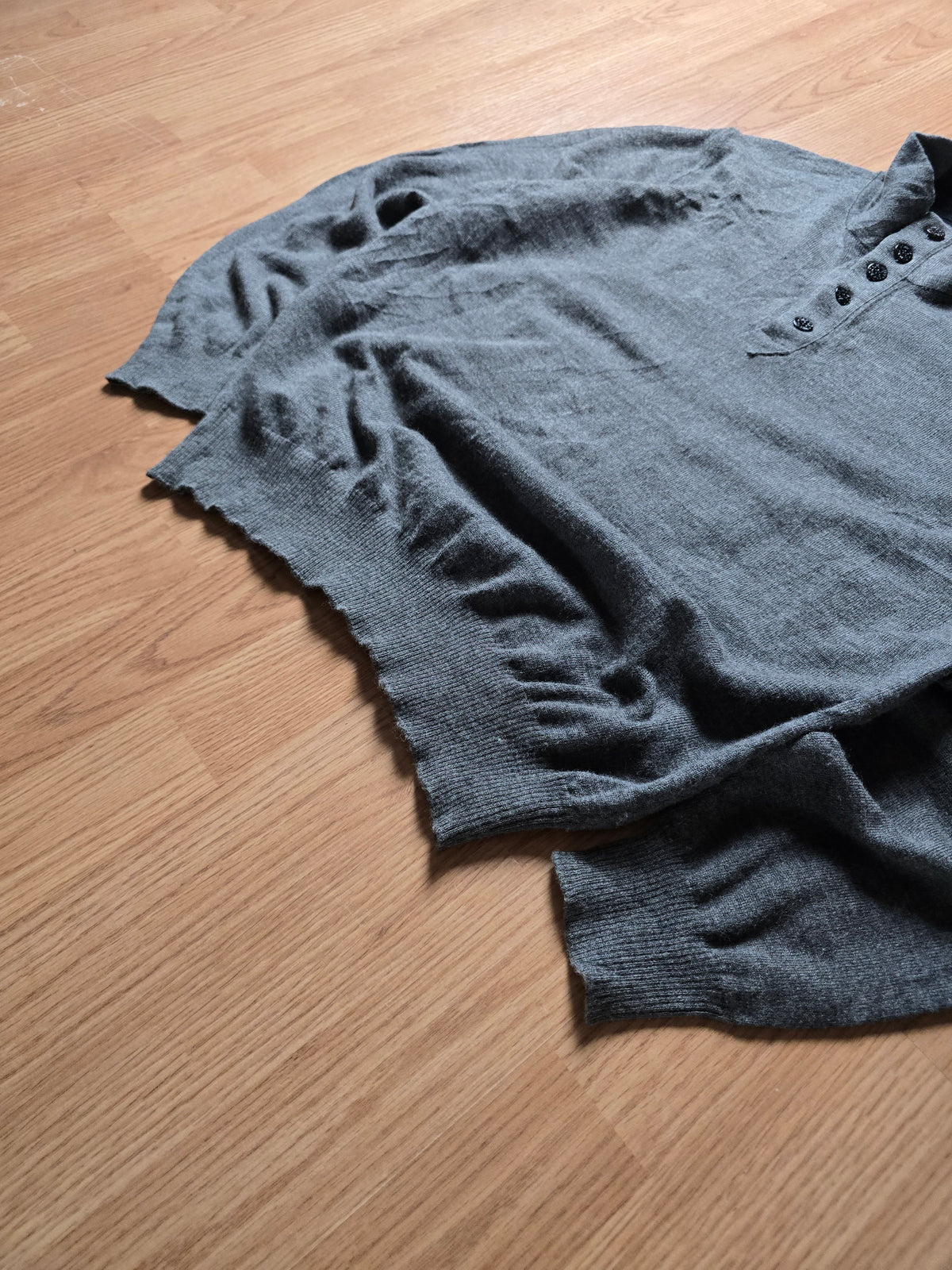 Stone Island 1/4 Button Lightweight Wool Knit Sweater (M)