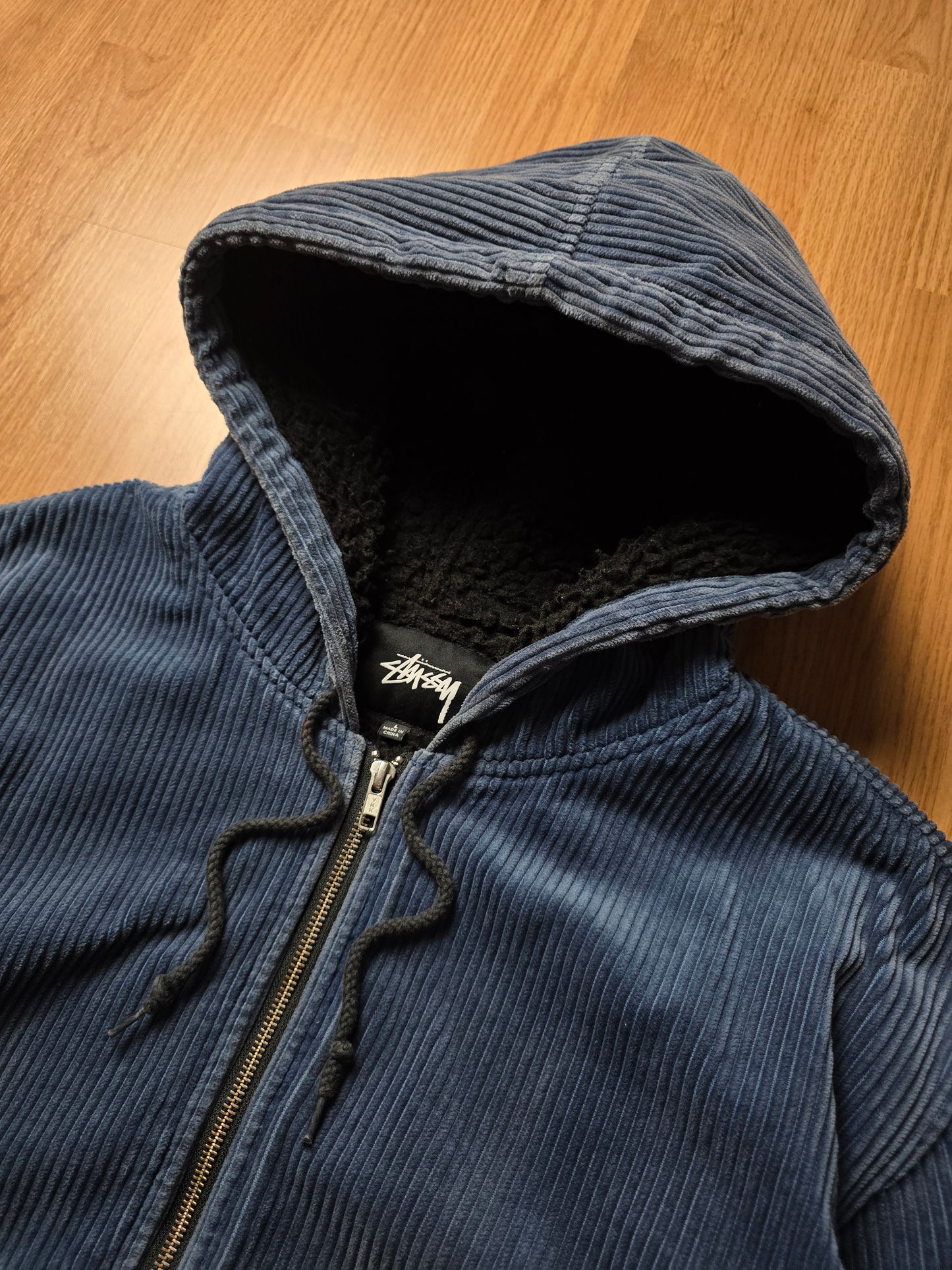 Stussy 'Wide Wale' Sherpa Lined Cord Work Jacket (L)