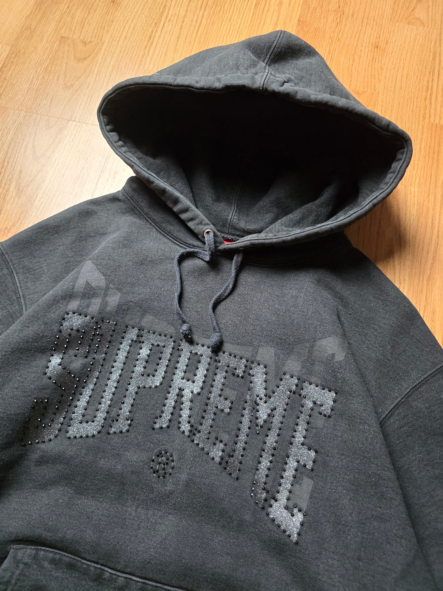 Supreme Rhinestone Shadow Hoodie (M)