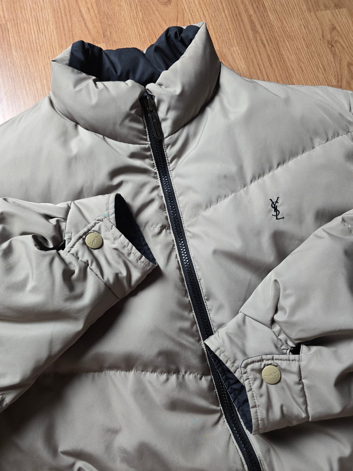 Vintage YSL Reversible Down Puffer Jacket (L)