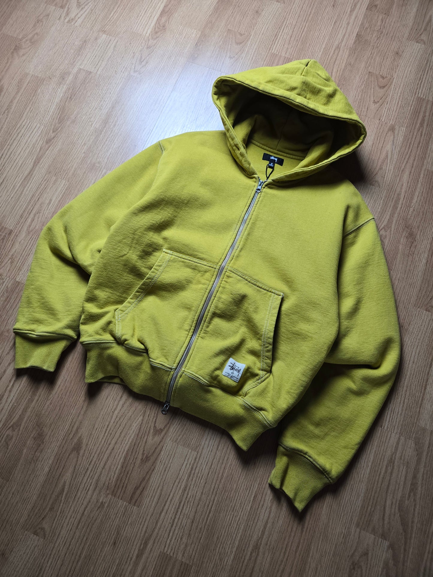 Stussy 'Double Face Label Zip' Heavyweight Hoodie (S/M)