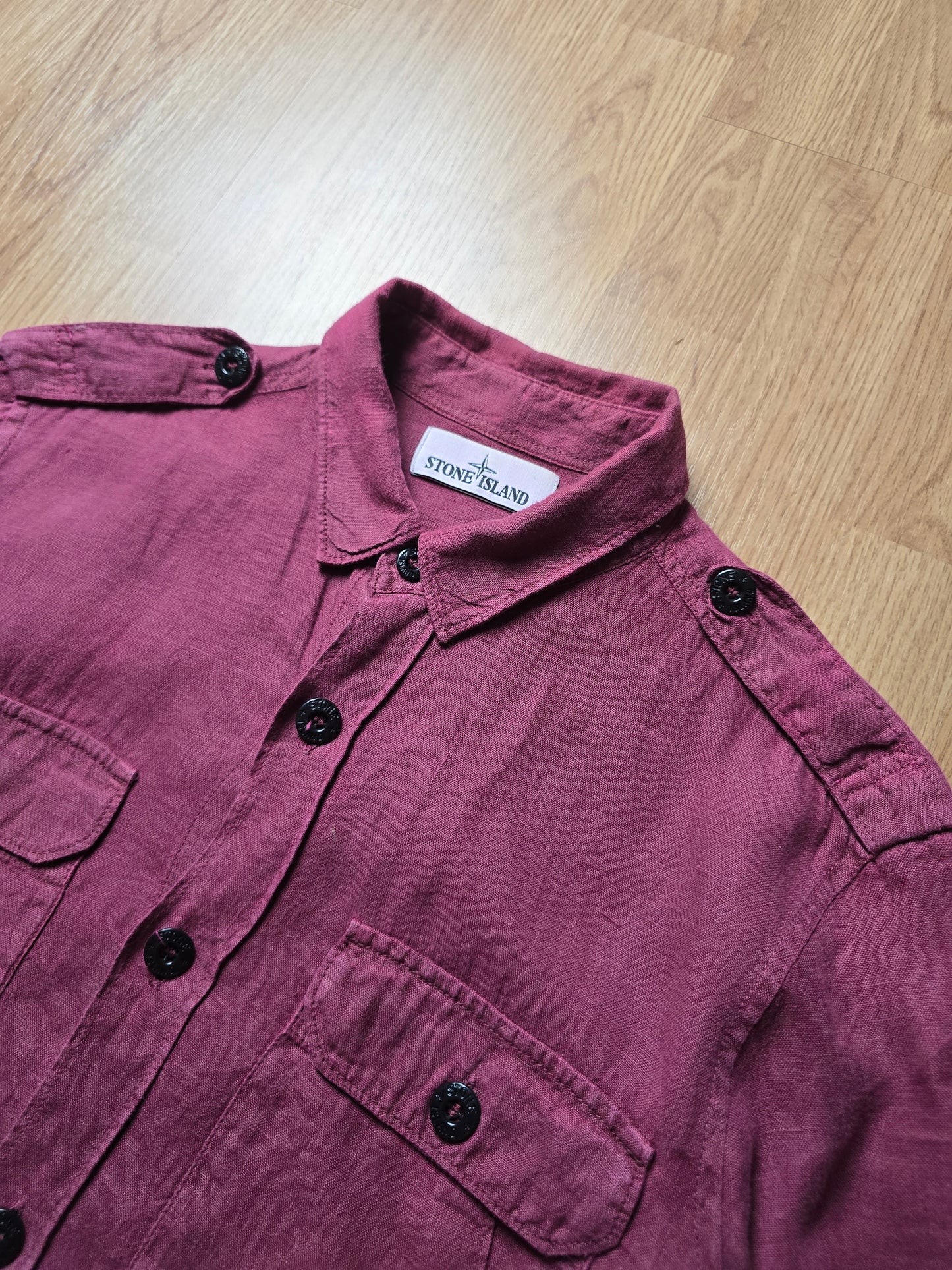 Vintage Stone Island Garment Dyed Linen LS Shirt (S/M)