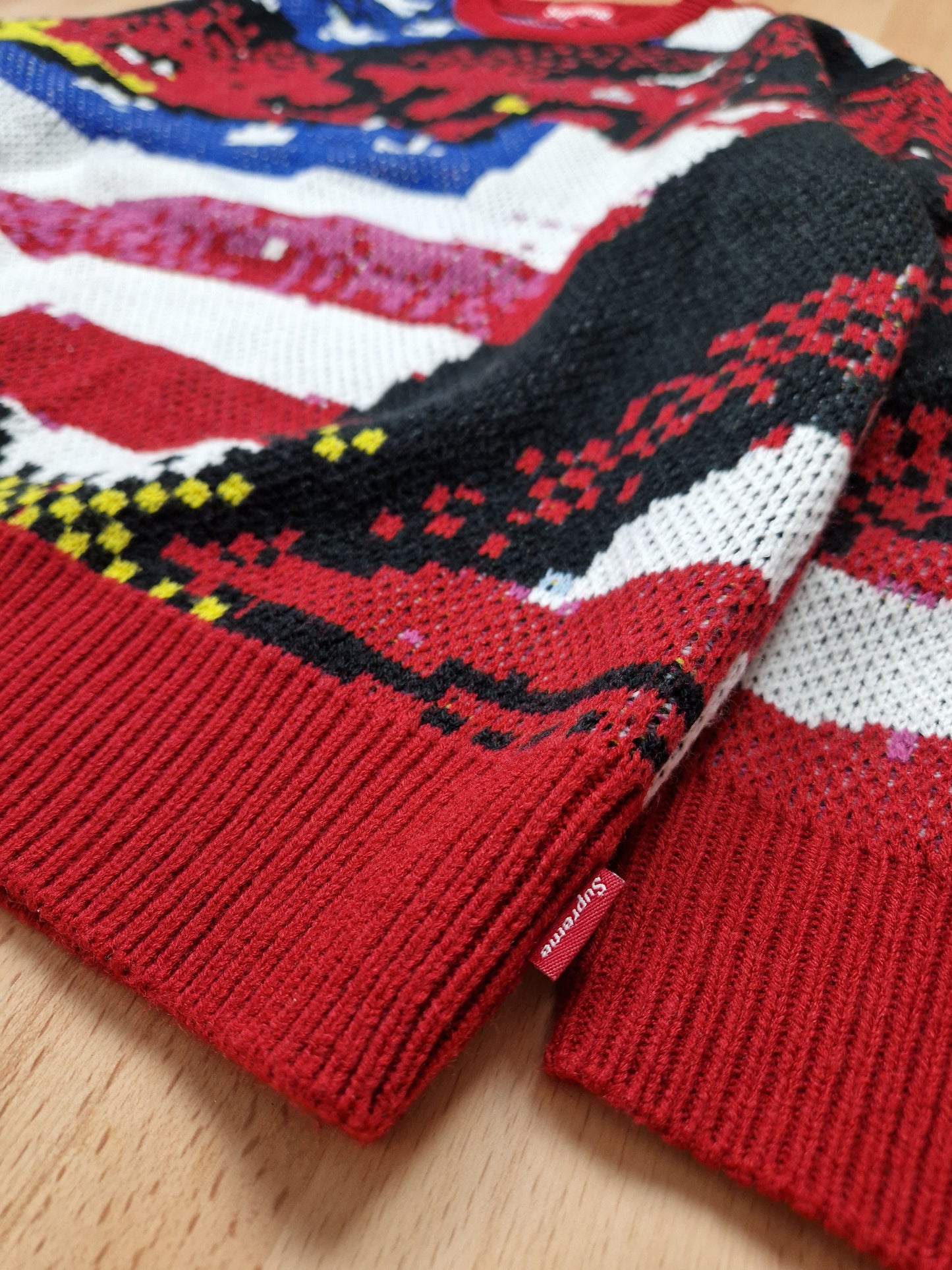 RARE Supreme Digital Flag Knit Sweater (M)