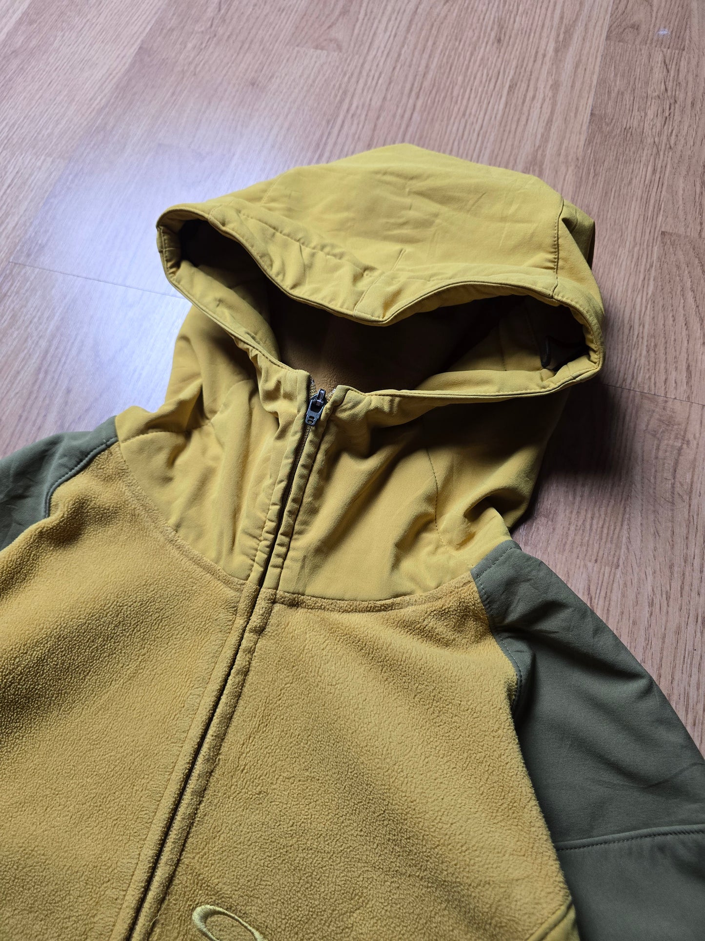 00s Oakley Zip-Up Technical Pannelled Fleece Hoodie (L)