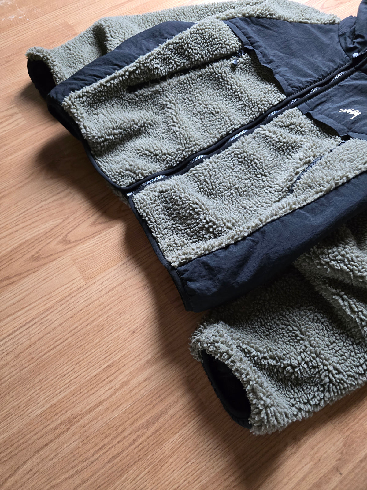 Stussy Sherpa Panelled Hooded Jacket (L)
