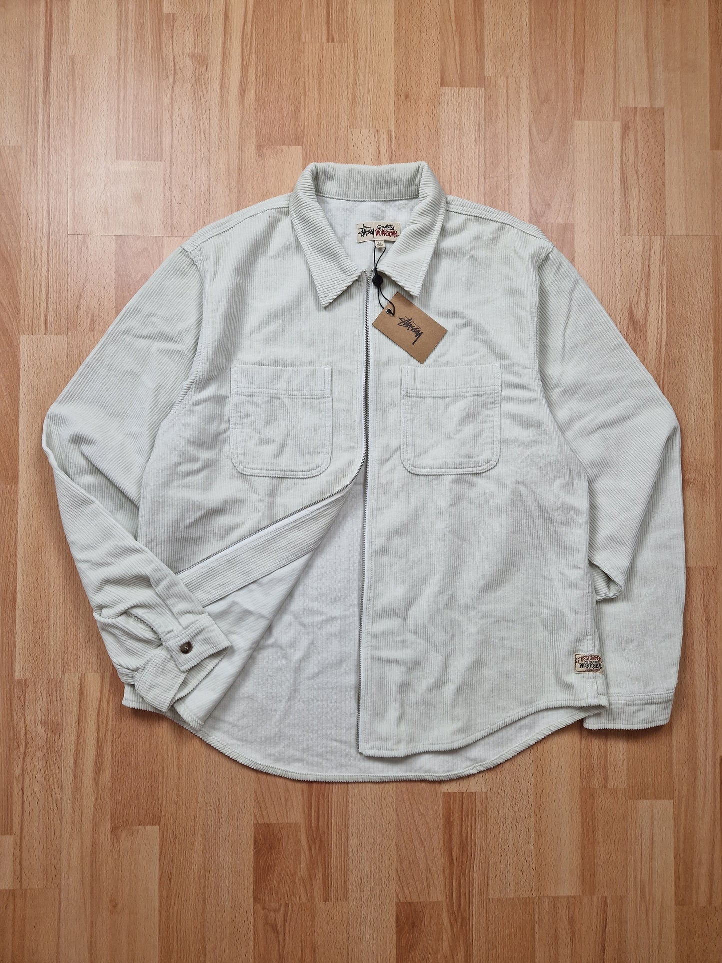 Stussy Workgear 'Wide Wale' Cord Zip Shirt (XL)