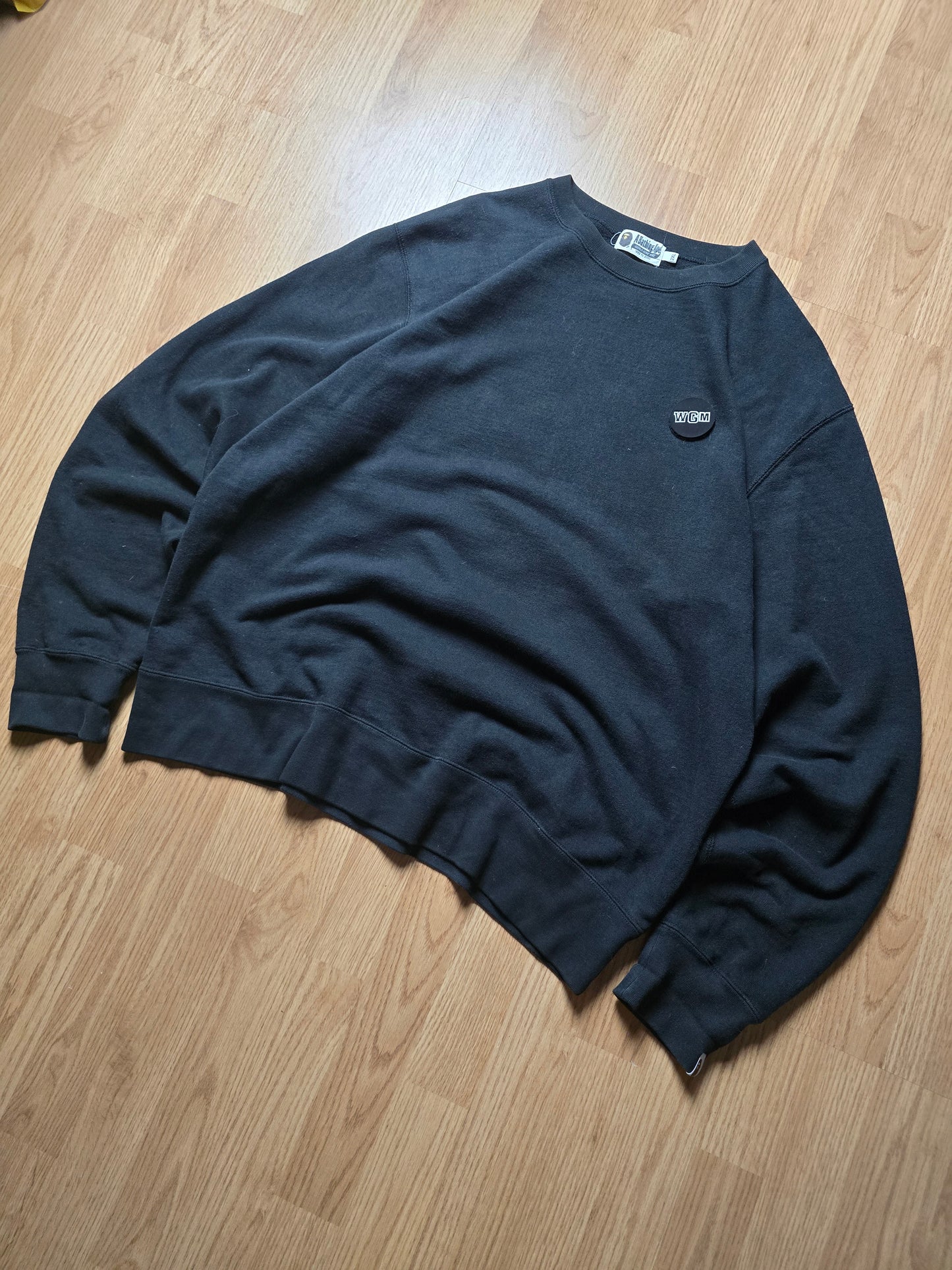BAPE WGM Shark Emblem Crewneck Sweatshirt (XL/XXL)