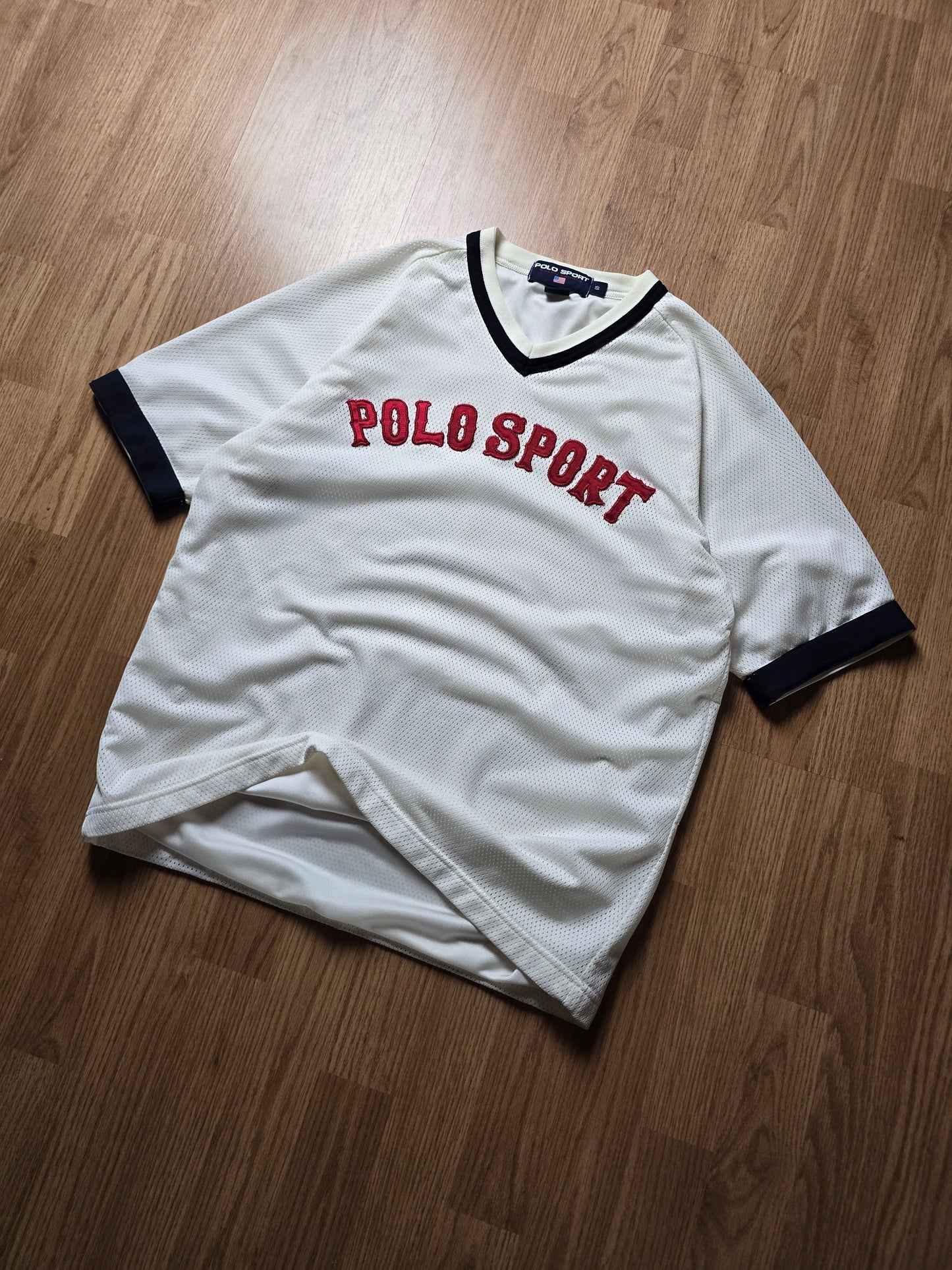Vintage 90s Ralph Lauren Polo Sport Mesh Baseball Jersey (S/M)