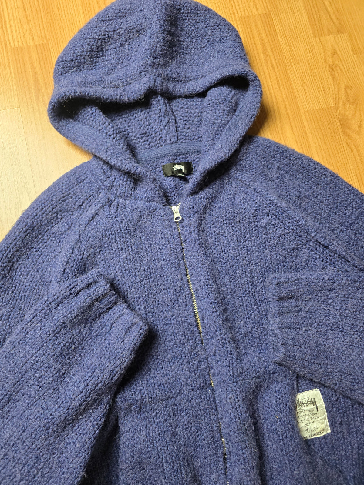 Stussy Heavyweight 'Chunky' Wool & Alpaca Knit Hoodie (XL)