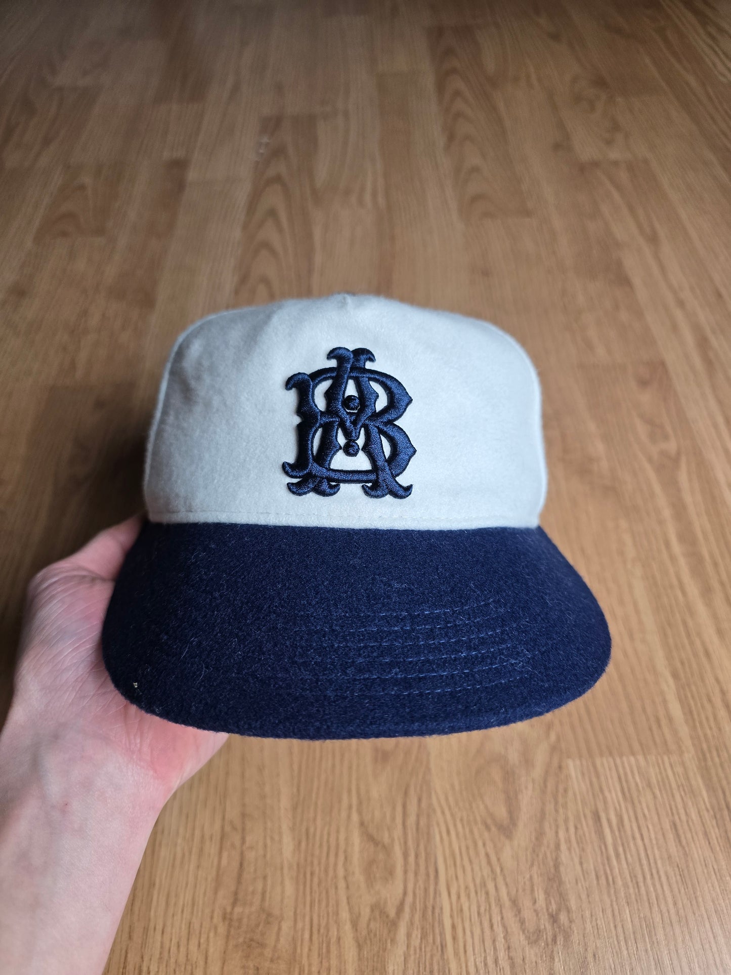 About Blank Wool-Blend Monogram Cap
