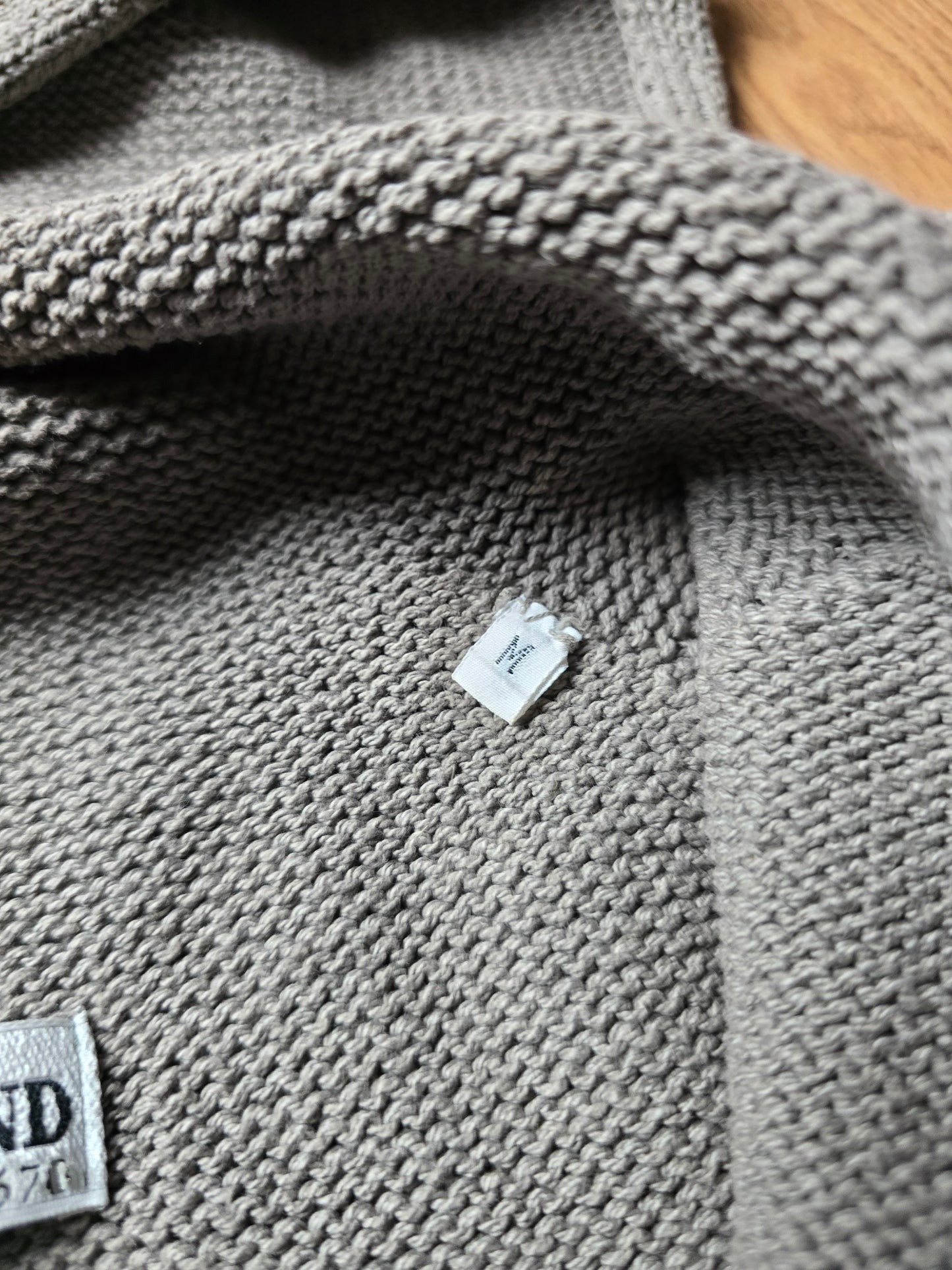 Stone Island SS03 1/4 zip Cotton Knit Hoodie (S/M)