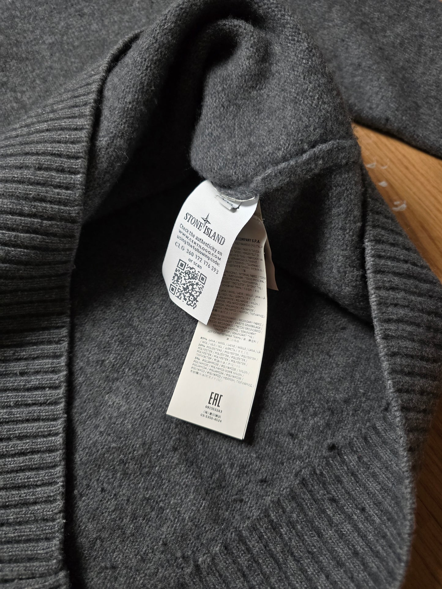 Stone Island Quater Zip Wool Blend Jumper (M/L)