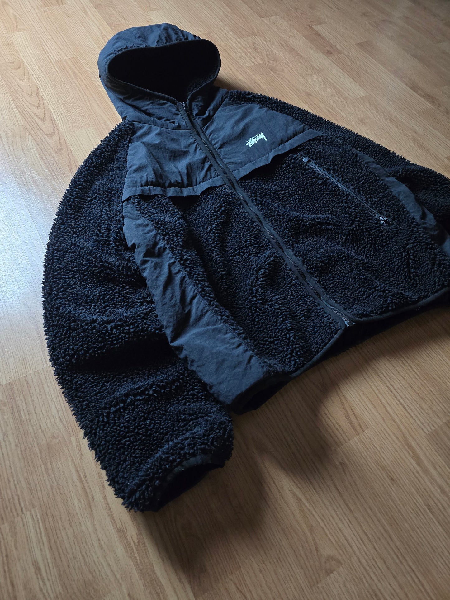 Stussy Sherpa Panelled Hooded Jacket (L)