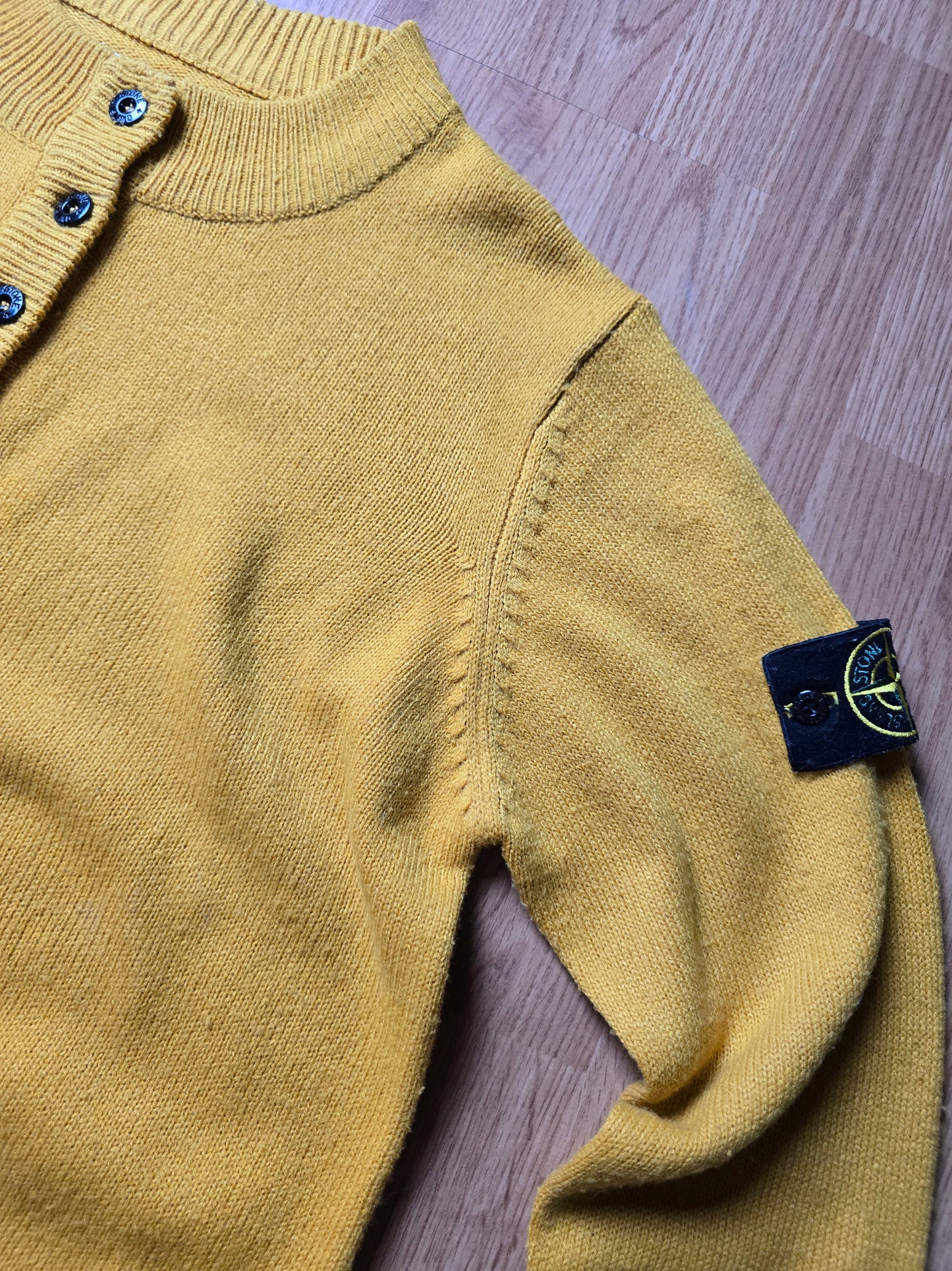 Vintage Stone Island 1/4 Button Knit Sweater (M)