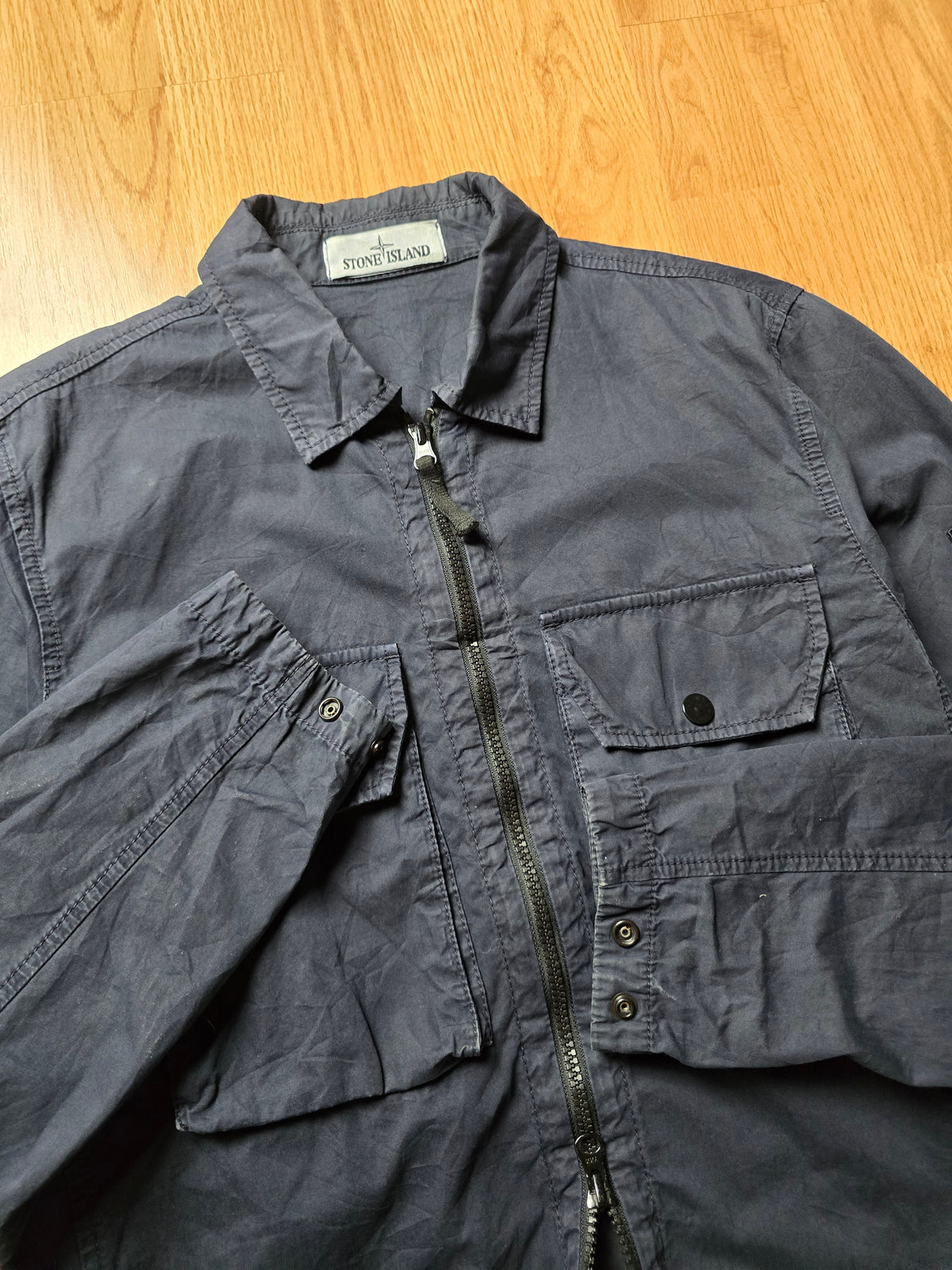 Stone Island Garment Dyed Zip Overshirt (S)