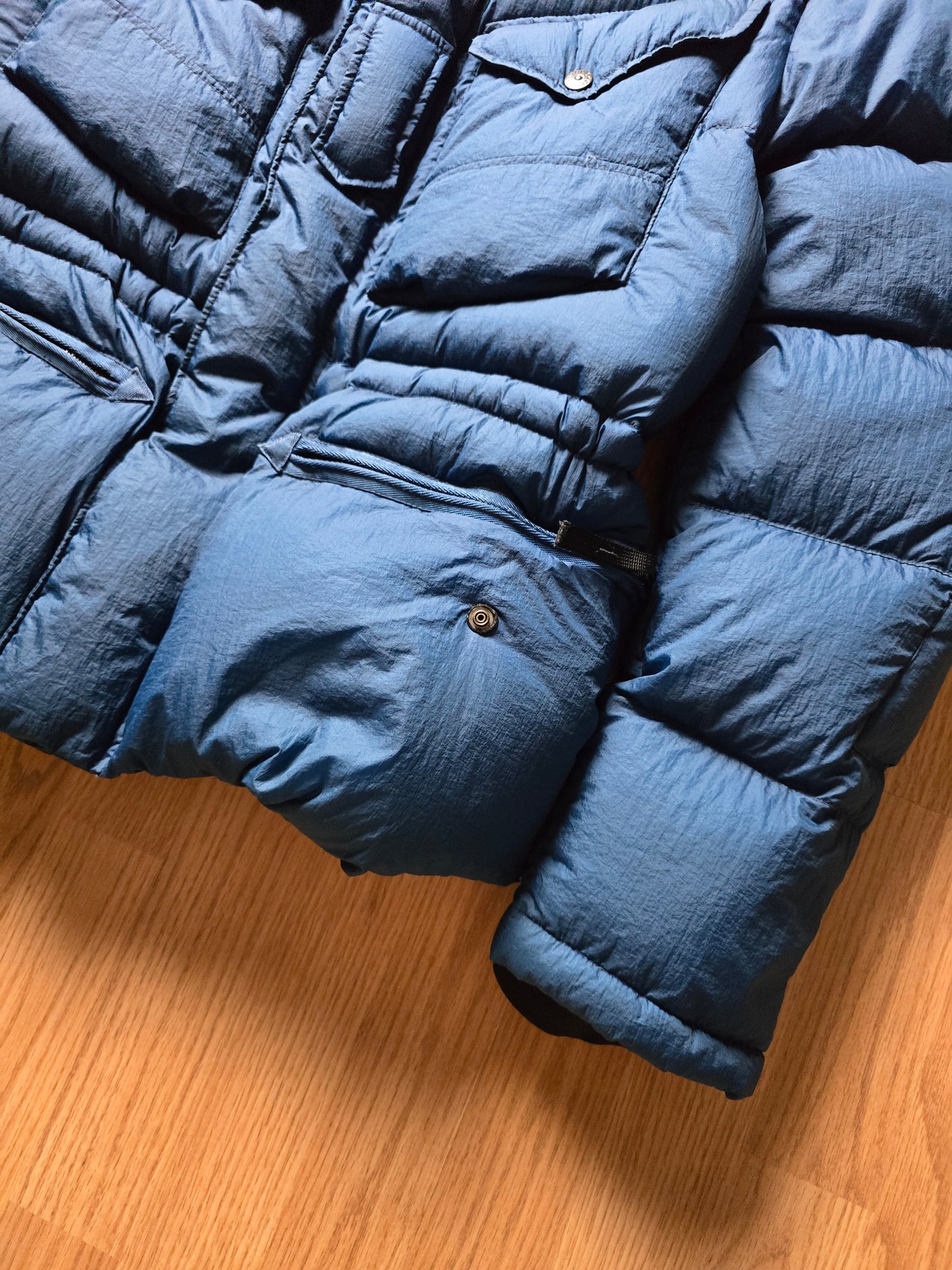 RARE Stone Island Opaque Nylon Tela Down Mesh Badge Puffer Jacket (M)