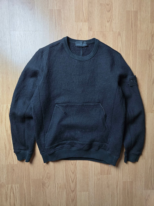 Stone Island Ghost Piece Wool Jersey Sweatshirt (S)