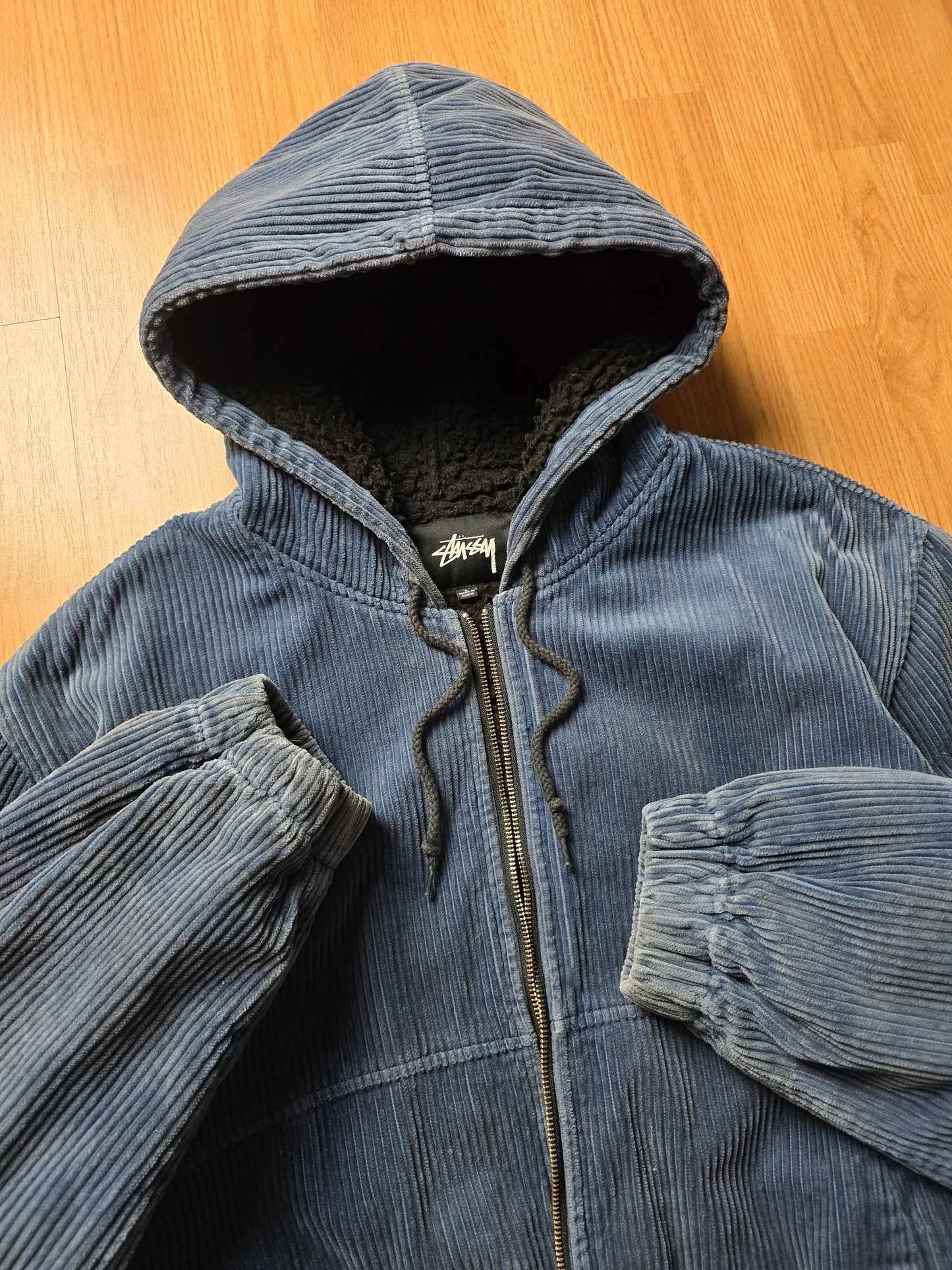 Stussy 'Wide Wale' Sherpa Lined Cord Work Jacket (L)