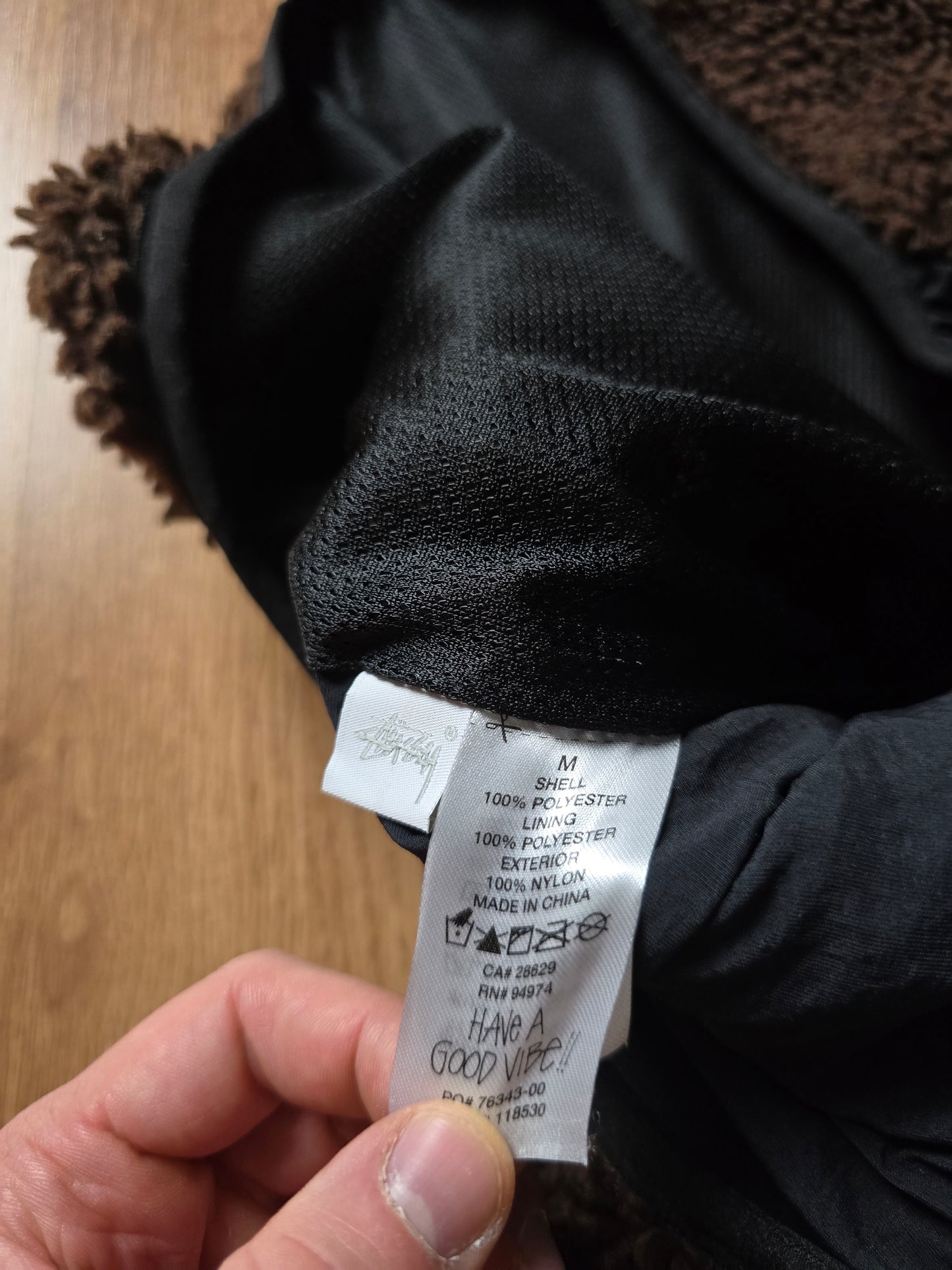 Stussy Sherpa Panelled Hooded Jacket (M)