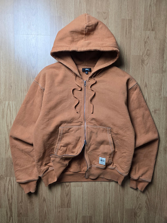 Stussy 'Double Face Label Zip' Heavyweight Hoodie (L)