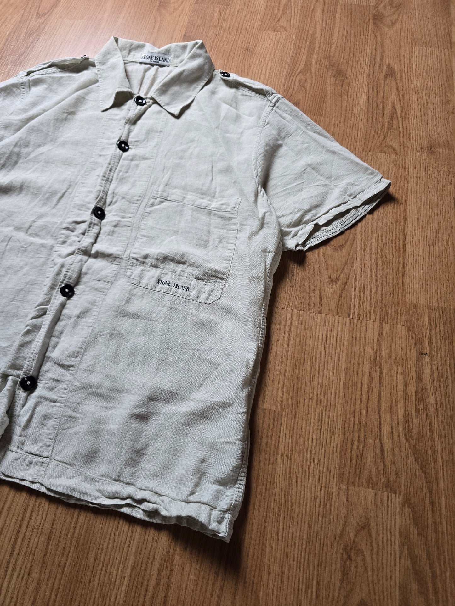 Vintage Stone Island Lightweight Linen & Cotton SS Shirt (M)