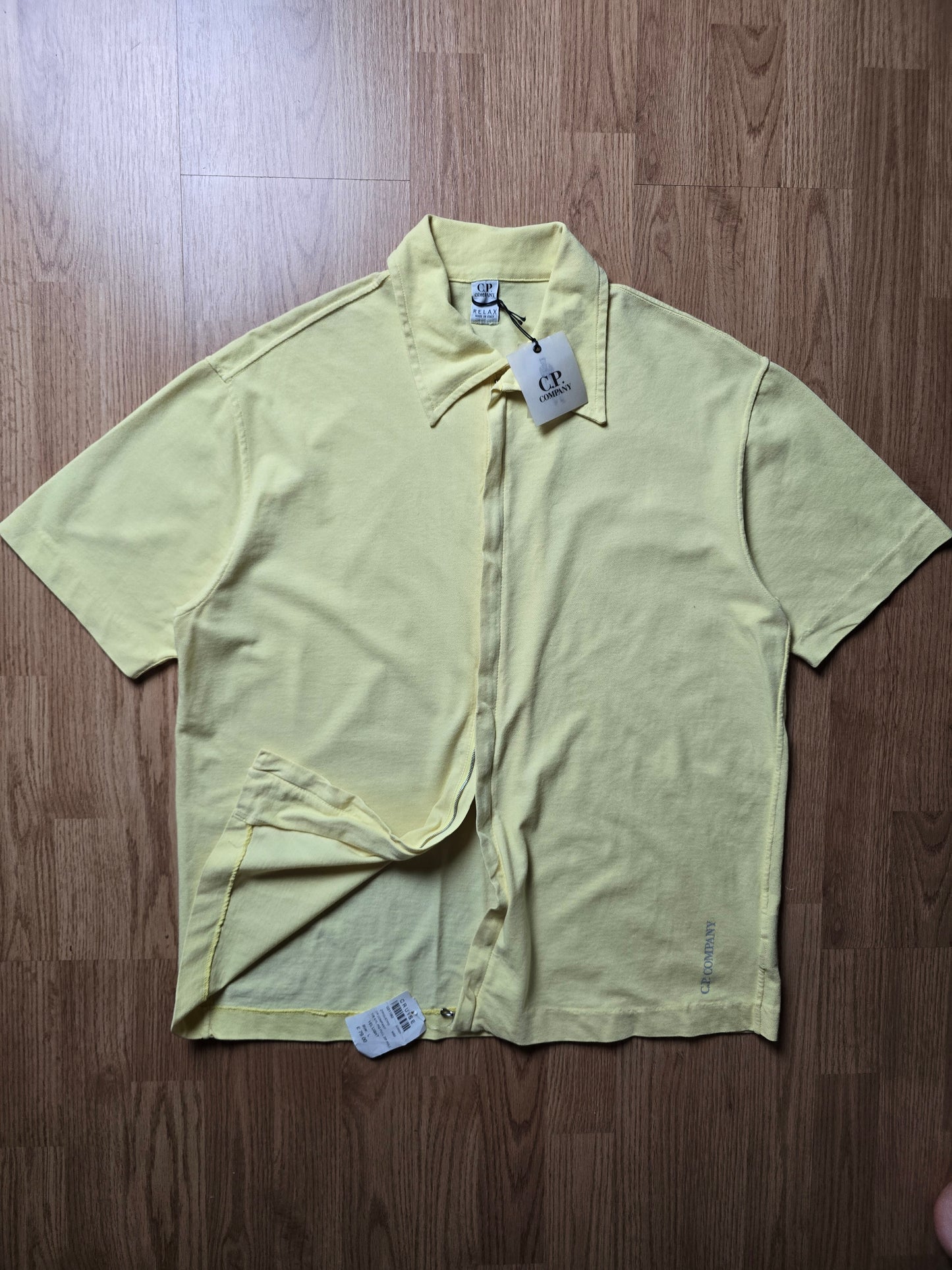 C.P. Company SS00 Cotton & Nylon Zip Polo Shirt (M)