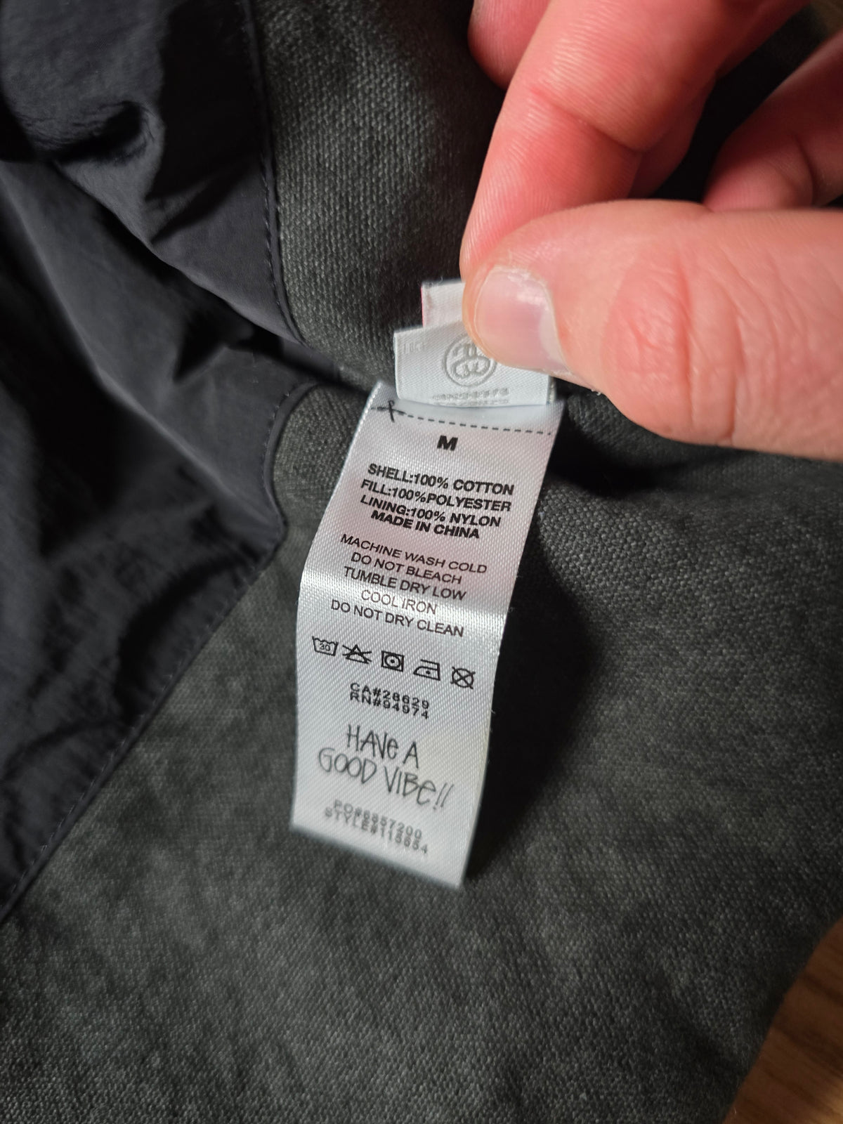 Stussy Primaloft Washed Canvas Gilet/Vest (M)