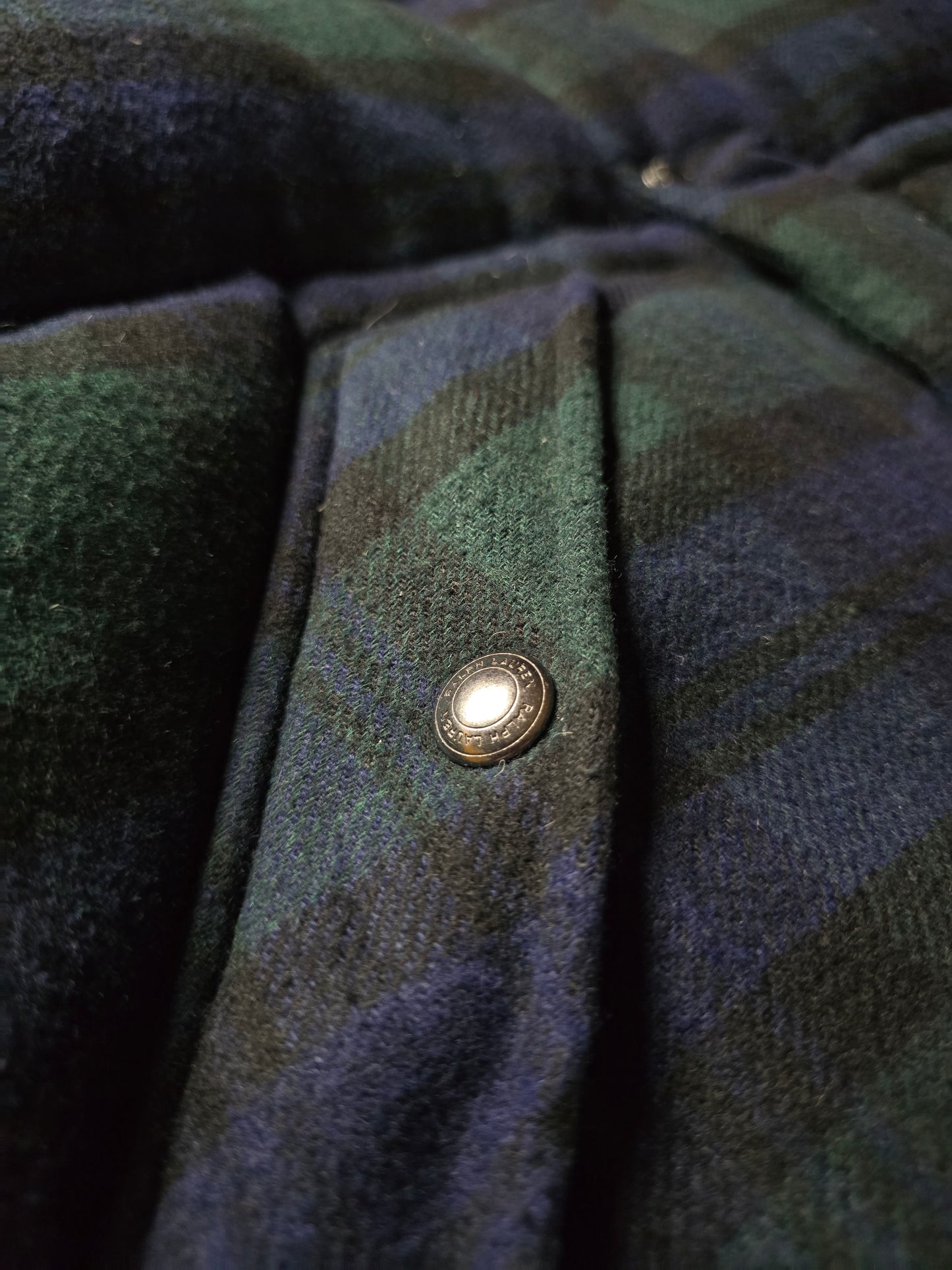 Ralph Lauren Wool Plaid Heavyweight Down Puffer Jacket (M/L)