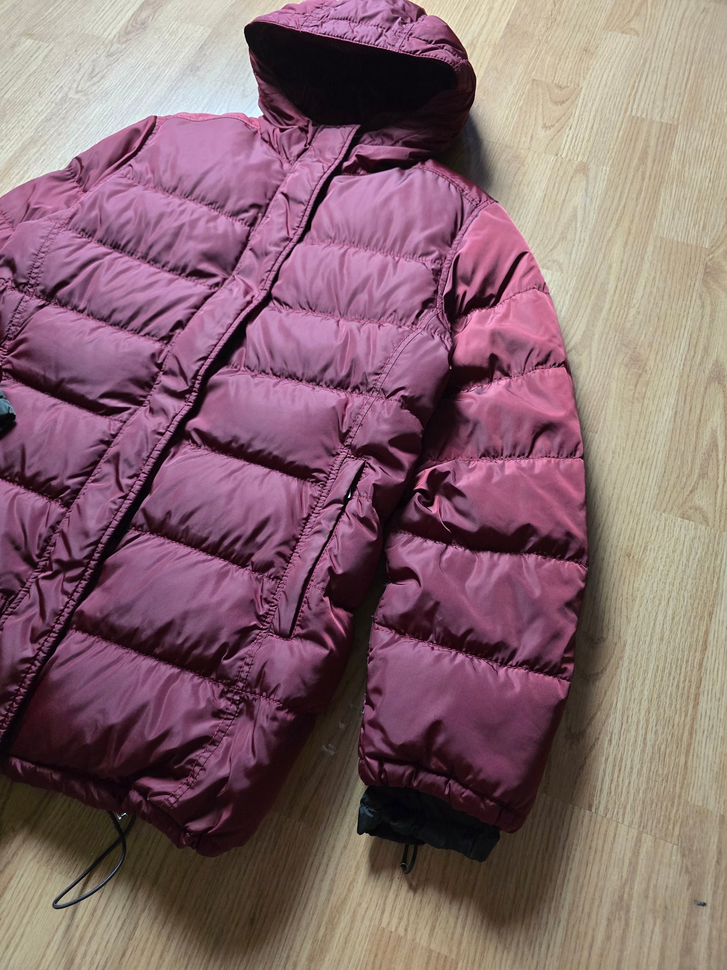00s Prada Sport Nylon Shimmer Down Technical Toggle Puffer Jacket (S)