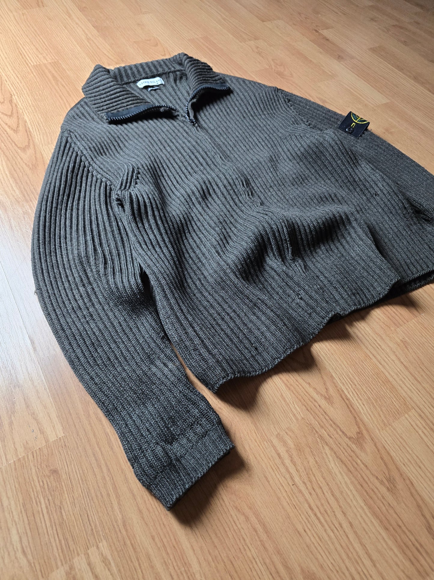 Stone Island AW01 Wool Zip Knitted Cardigan (M)