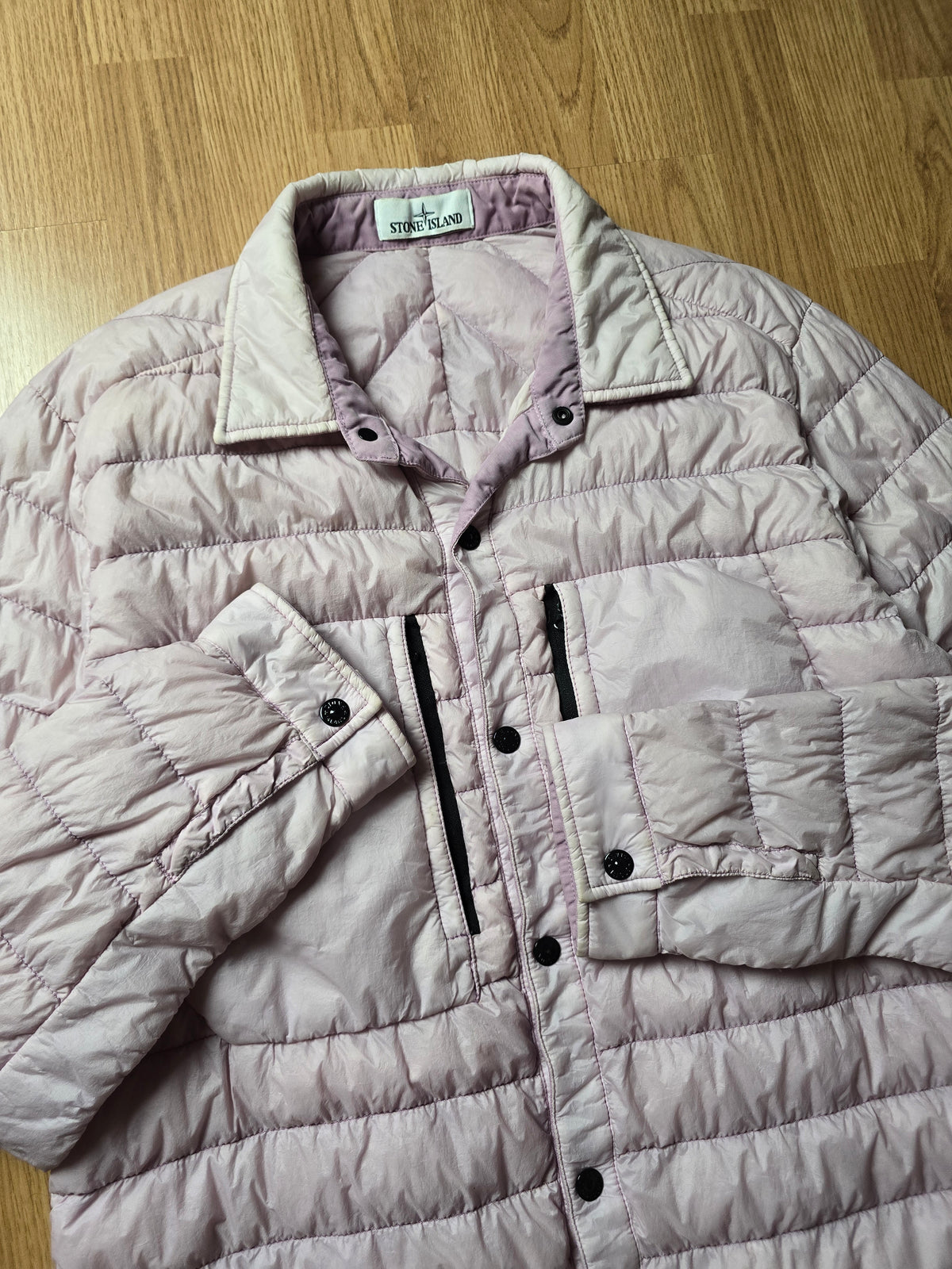 Stone Island Garment Dyed Micro Yarn Down Overshirt Jacket (XL)