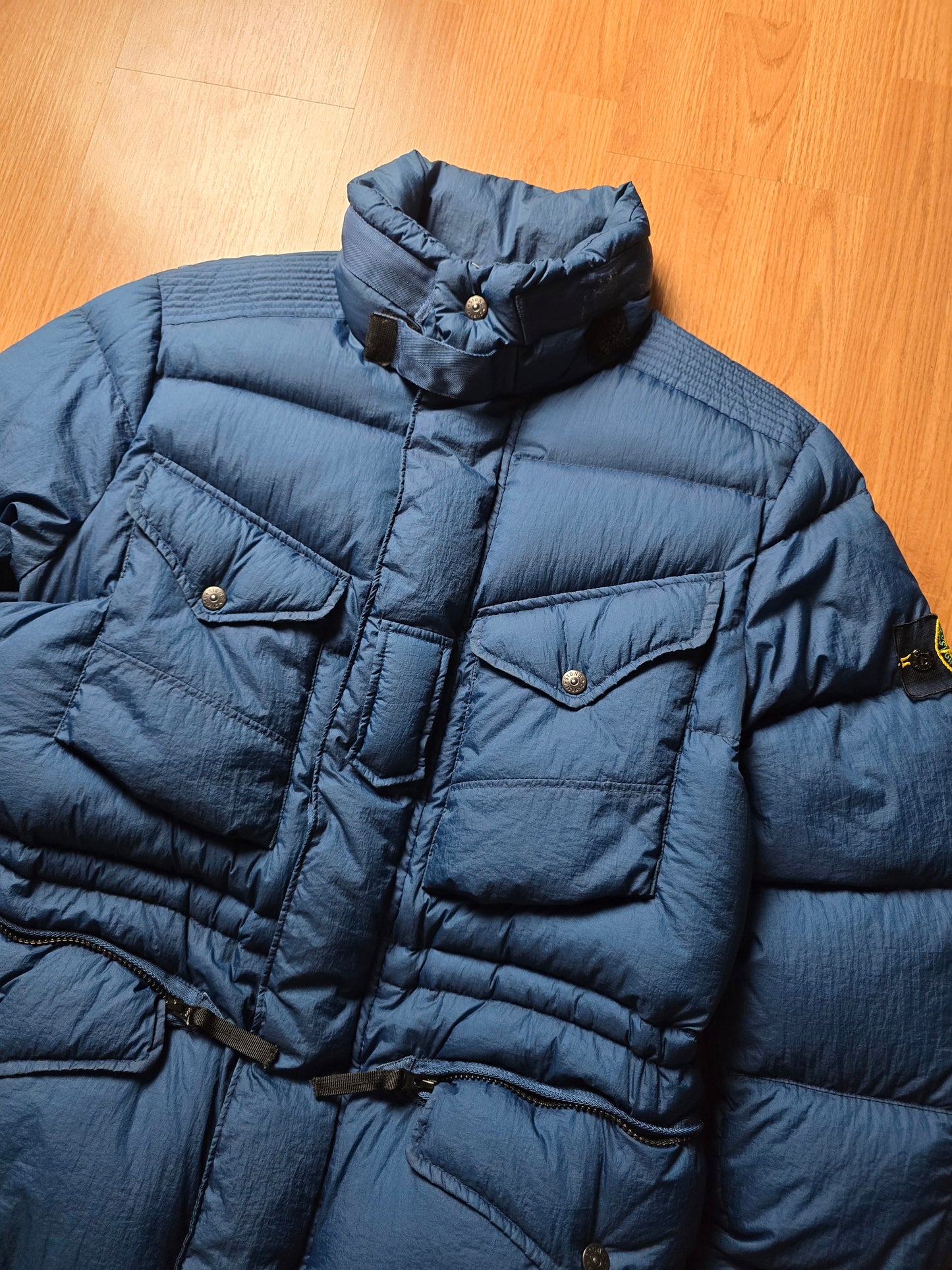 RARE Stone Island Opaque Nylon Tela Down Mesh Badge Puffer Jacket (M)