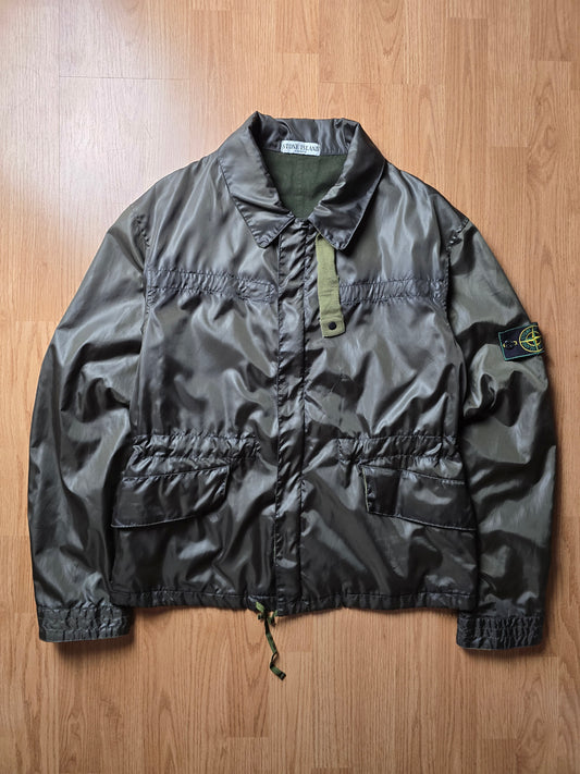 90s Stone Island Green Edge Flight Jacket (XL)